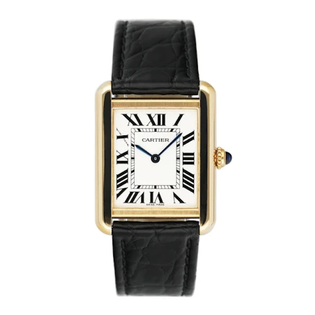 Cartier Tank Solo W5200002 18K Yellow Gold Ladies Watch Box Papers