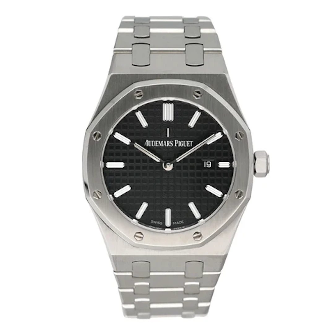Audemars Piguet Royal Oak 67650ST Black Dial Ladies Watch With Papers