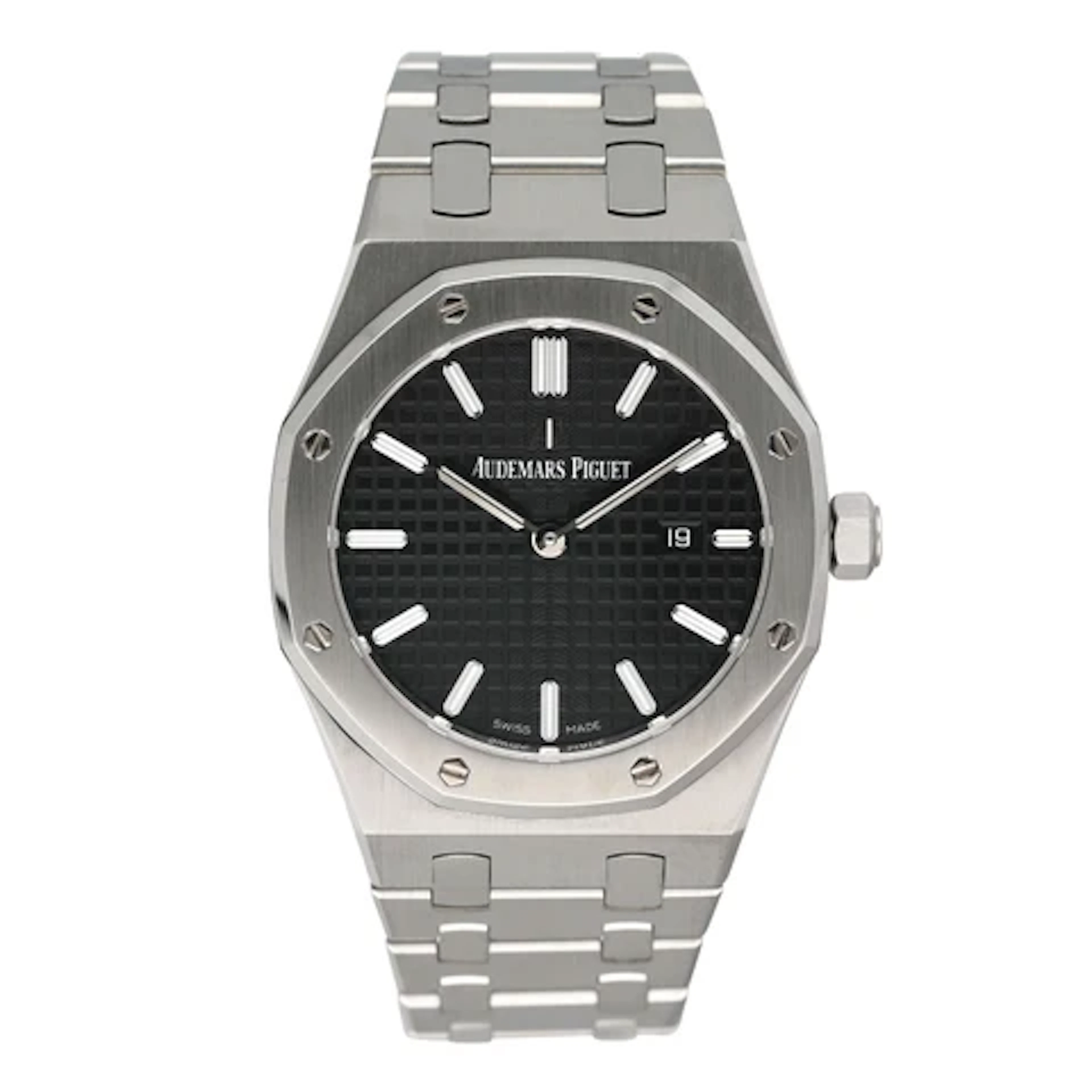 Audemars Piguet Royal Oak 67650ST Black Dial Ladies Watch With Papers