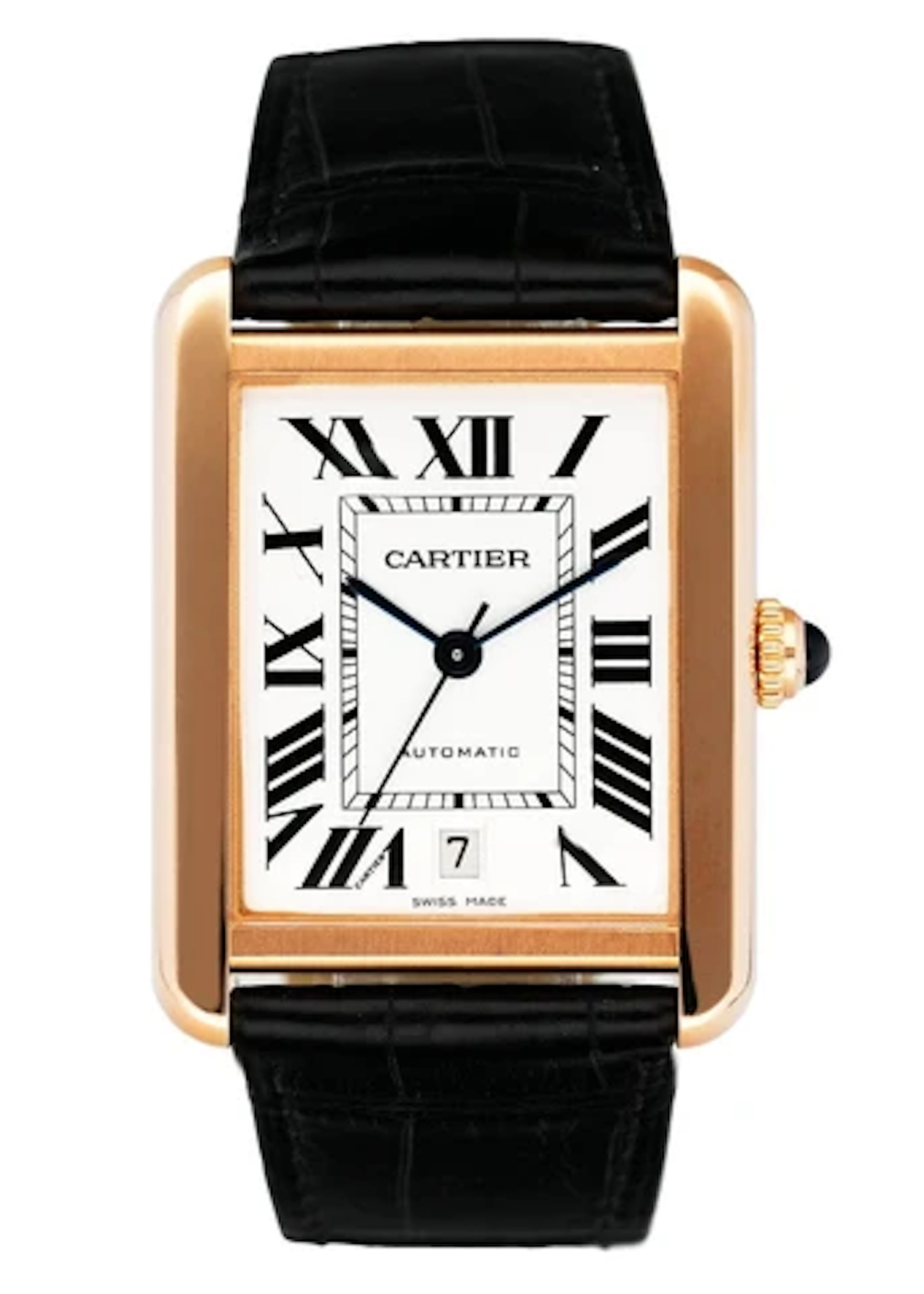 Cartier Tank Solo XL W5200026 18K Rose Gold Mens Watch