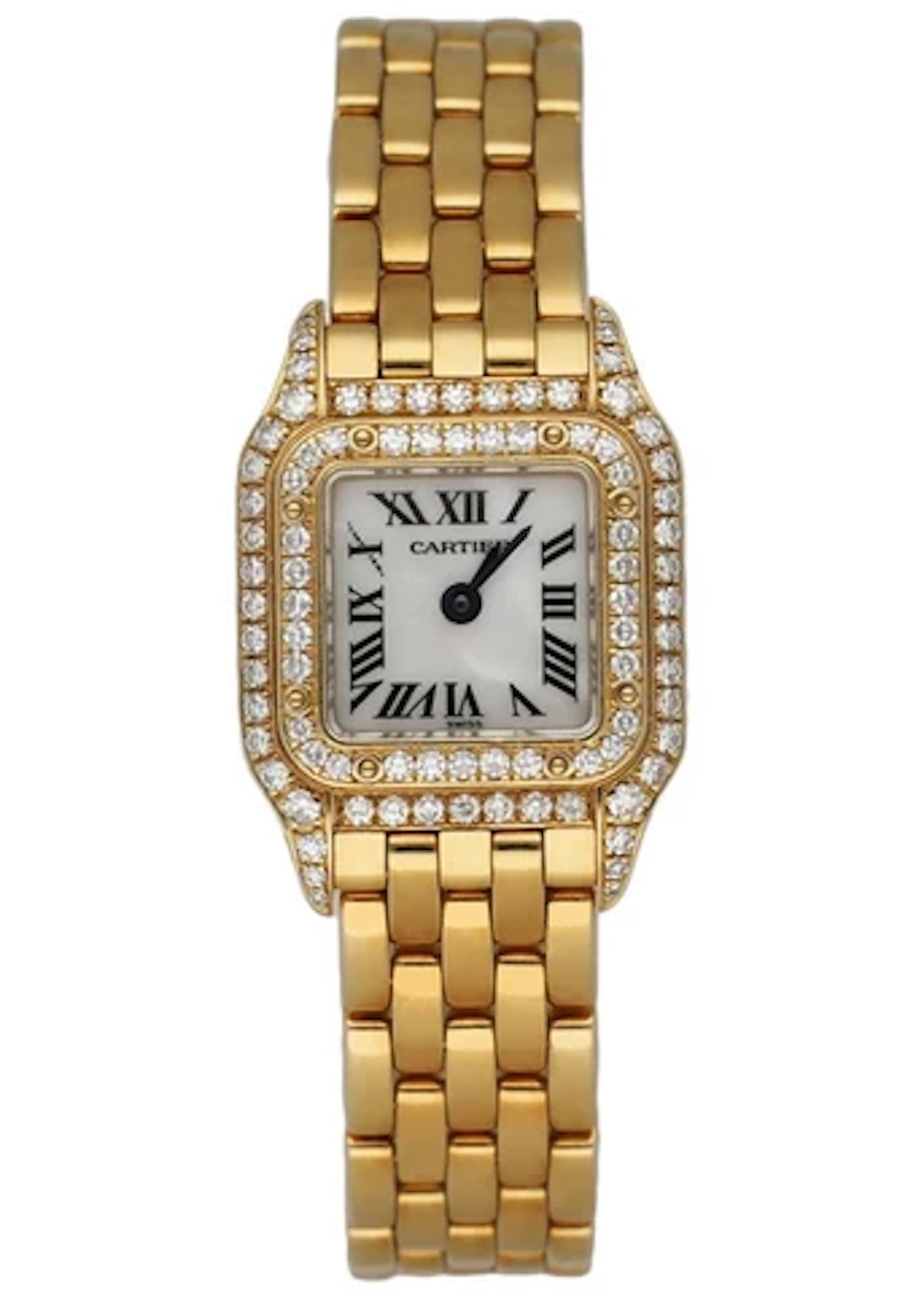 Cartier Panthere Mini 11301 18K Yellow Gold & Diamond MOP Ladies Watch