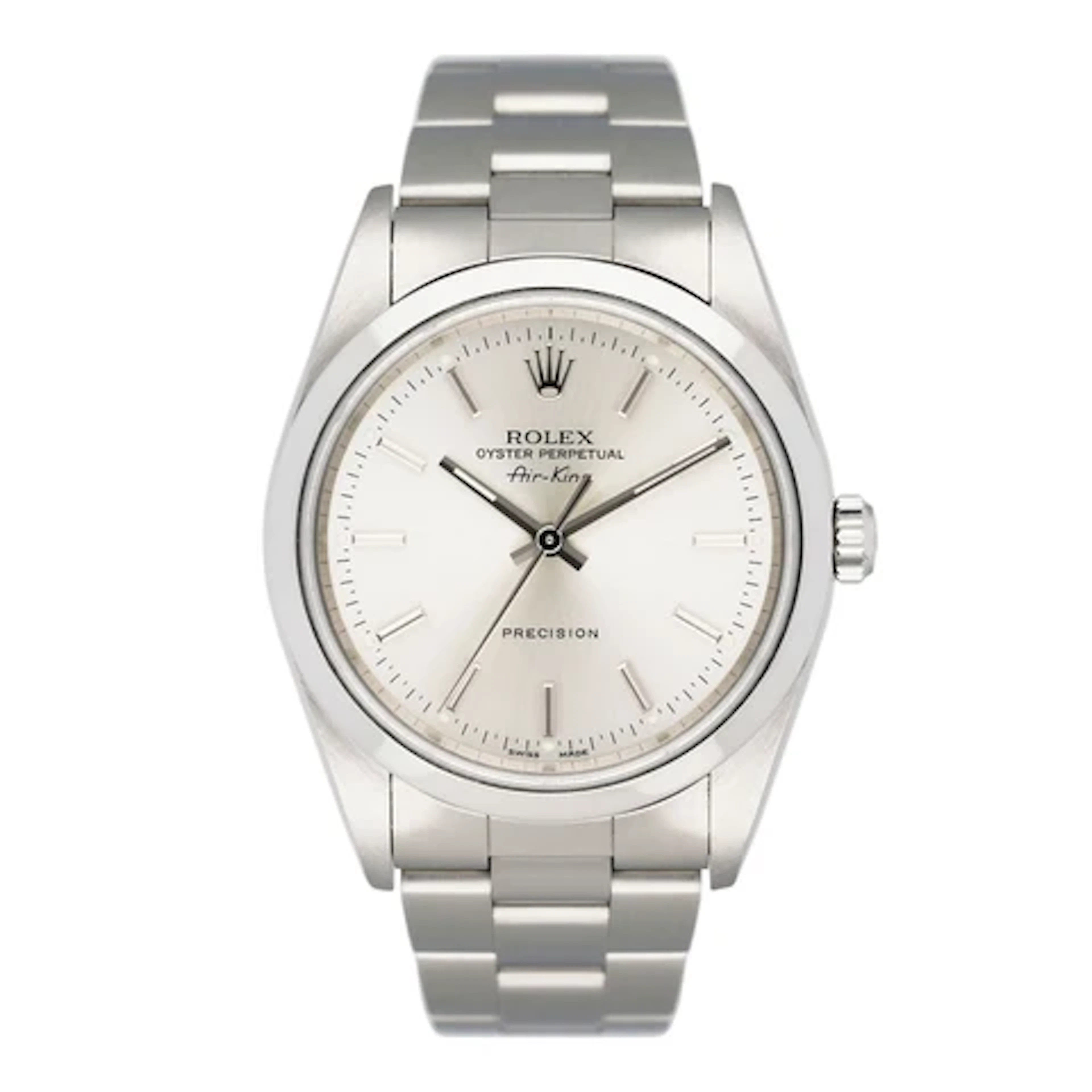Rolex Air King Precision 14000 Silver Dial Mens Watch