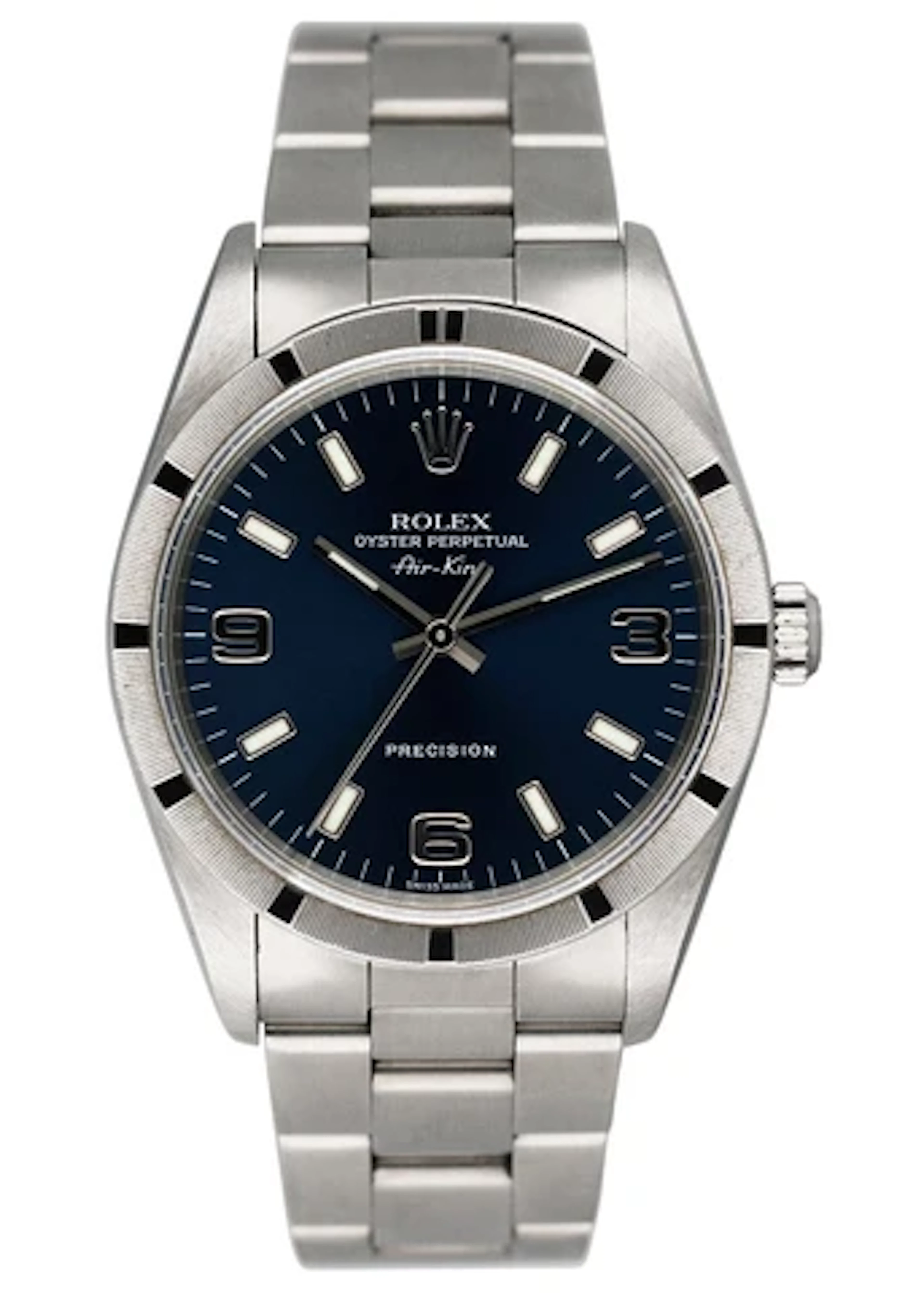 Rolex Air King Precision 14010 Blue Dial Mens Watch