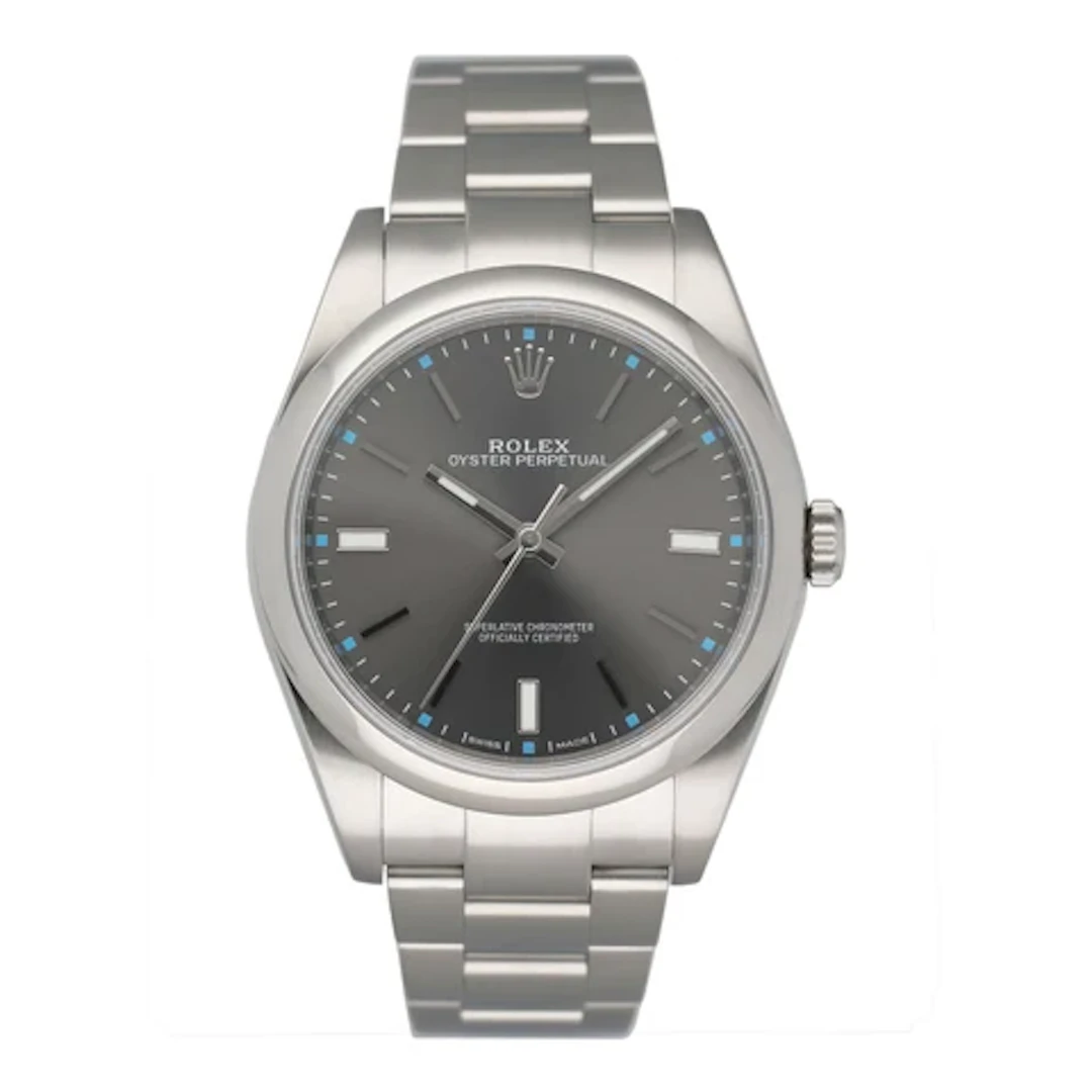 Rolex Oyster Perpetual 114300 Grey Dial Mens Watch Box Papers