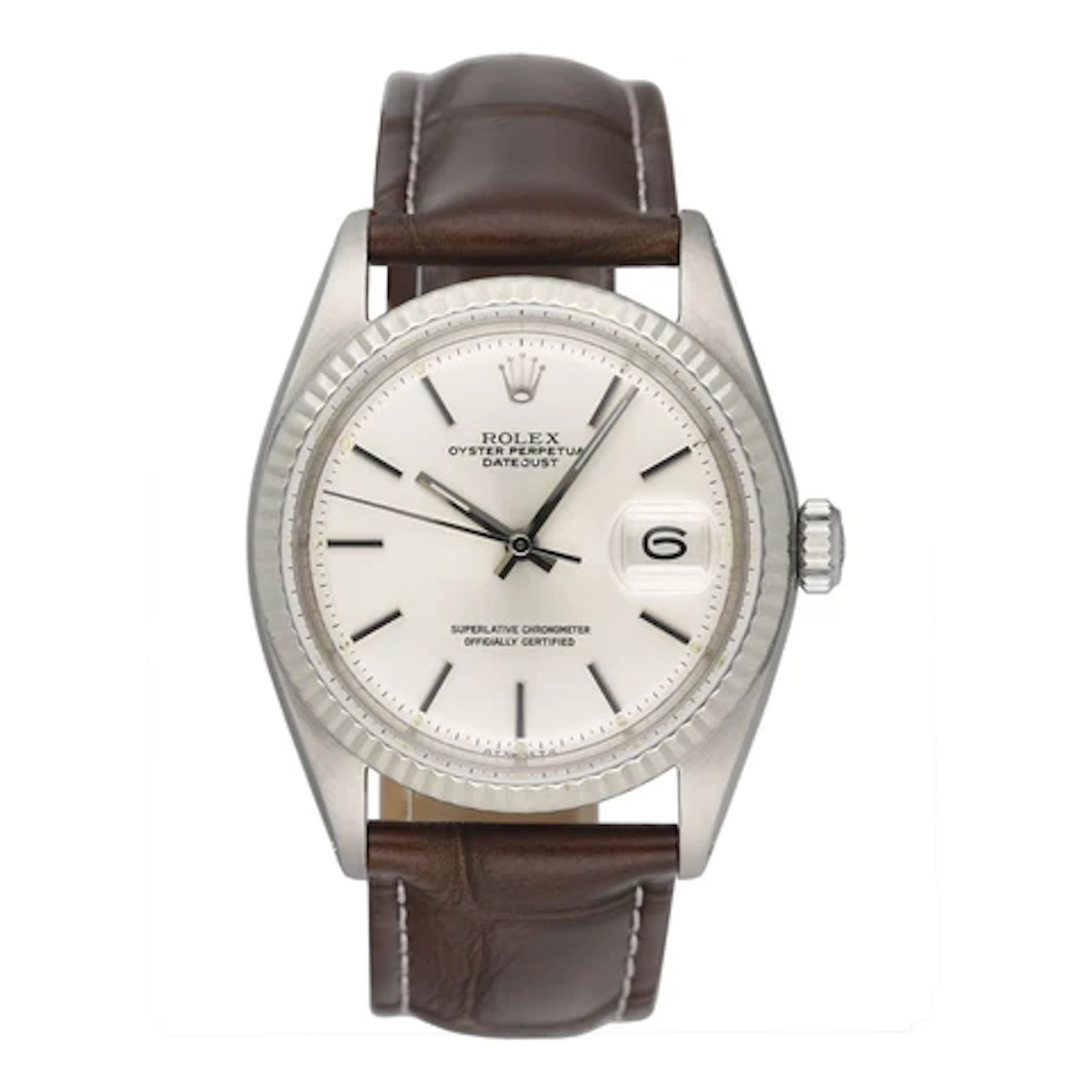 Rolex Datejust 1601 Silver Dial Stainless Steel Mens Watch