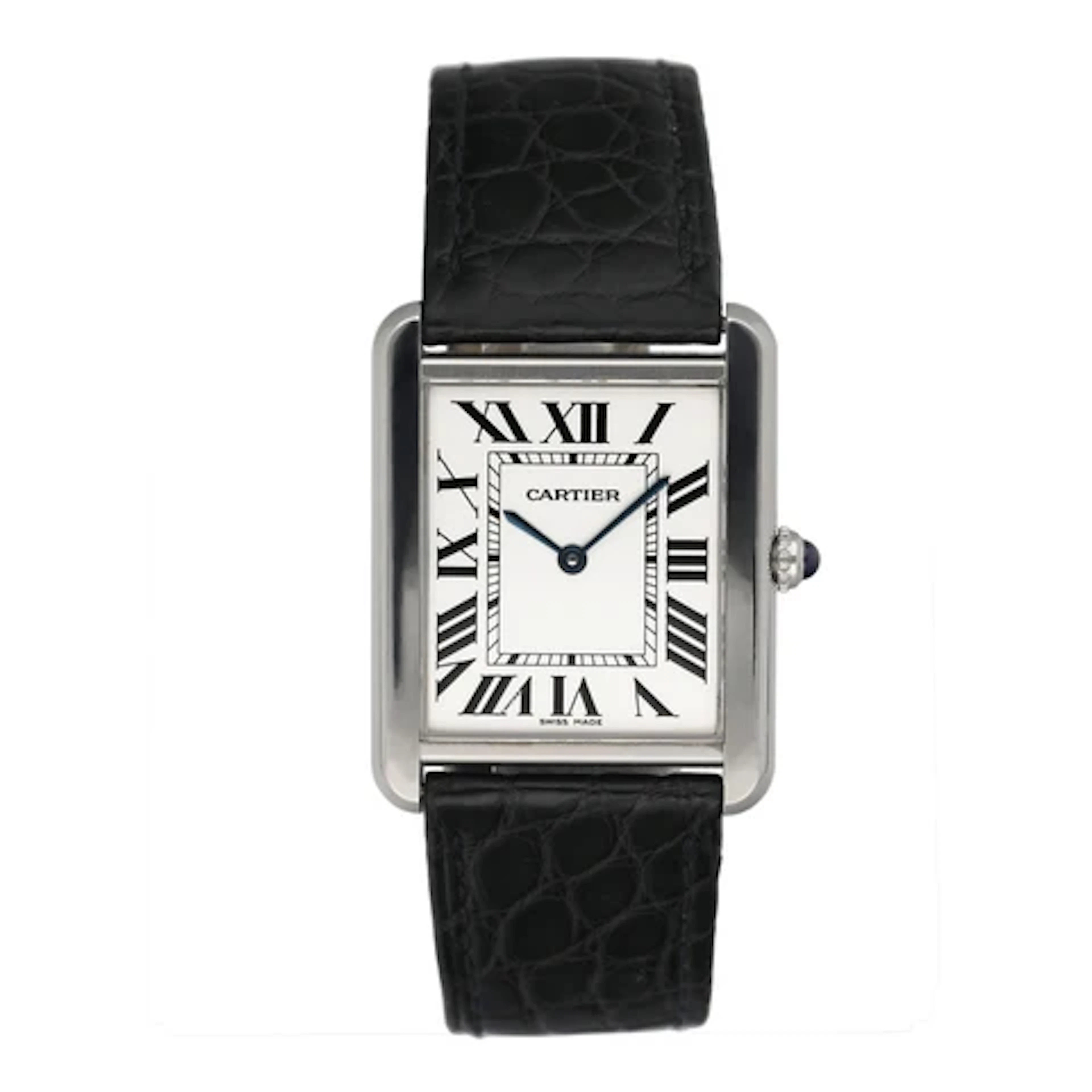 Cartier Tank Solo Large W1018355 Stainless Steel Mens Watch