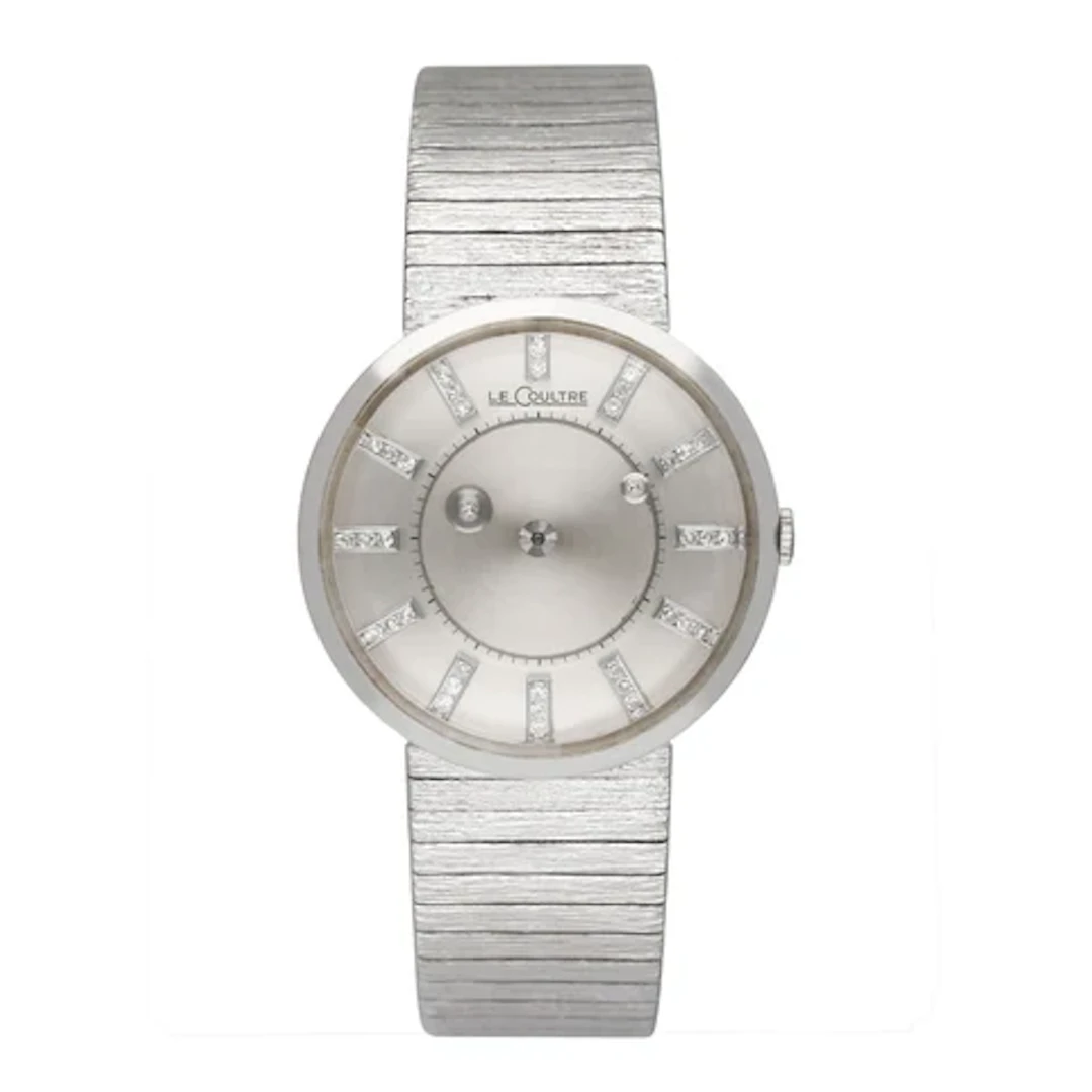 Jaeger-Lecoultre Vintage Diamond Mystery Dial 14K White Gold Watch