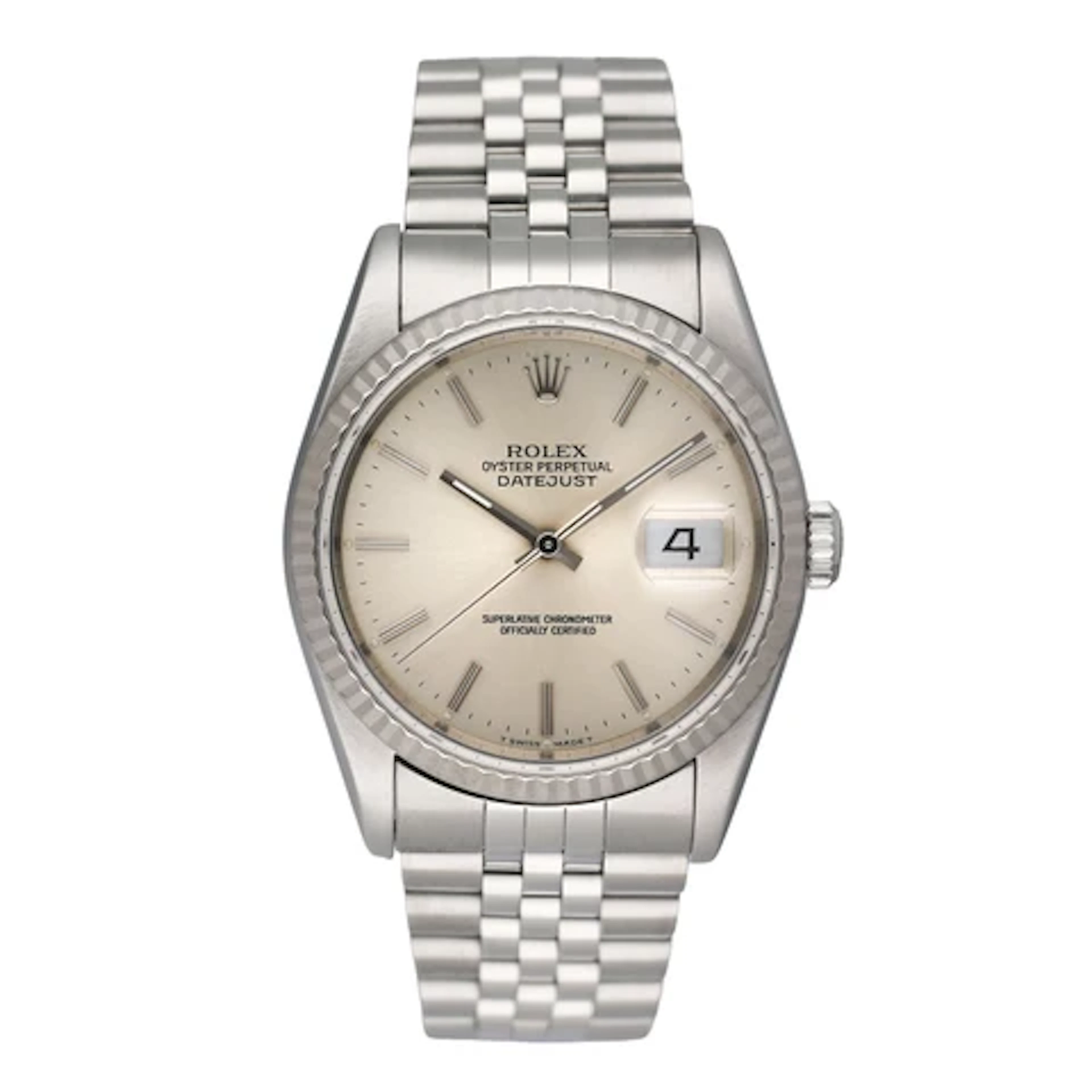 Rolex Datejust 16234 Silver Dial Mens Watch