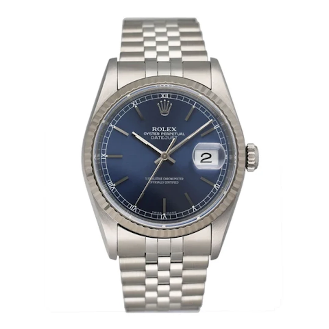 Rolex Datejust 16234 Blue Dial Mens Watch