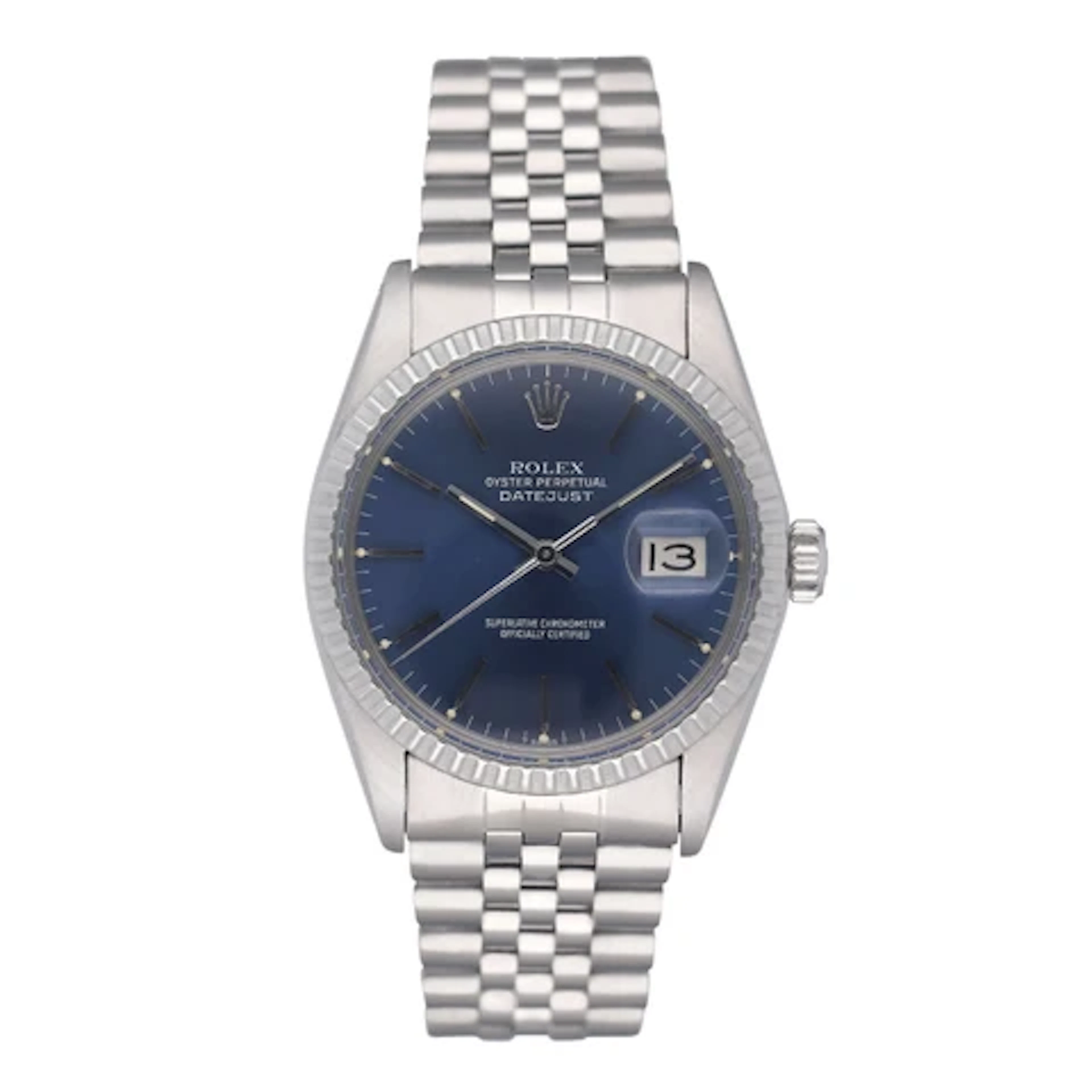 Rolex Datejust 16030 Blue Dial Mens Watch