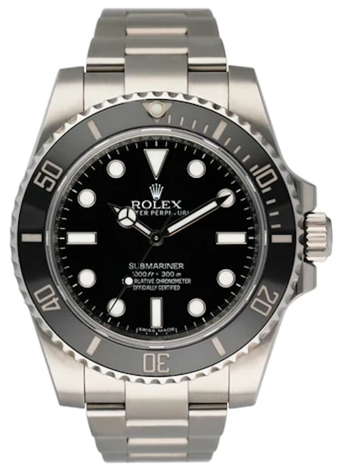 Rolex Submariner No Date 114060 Ceramic Bezel Mens Watch Box Papers