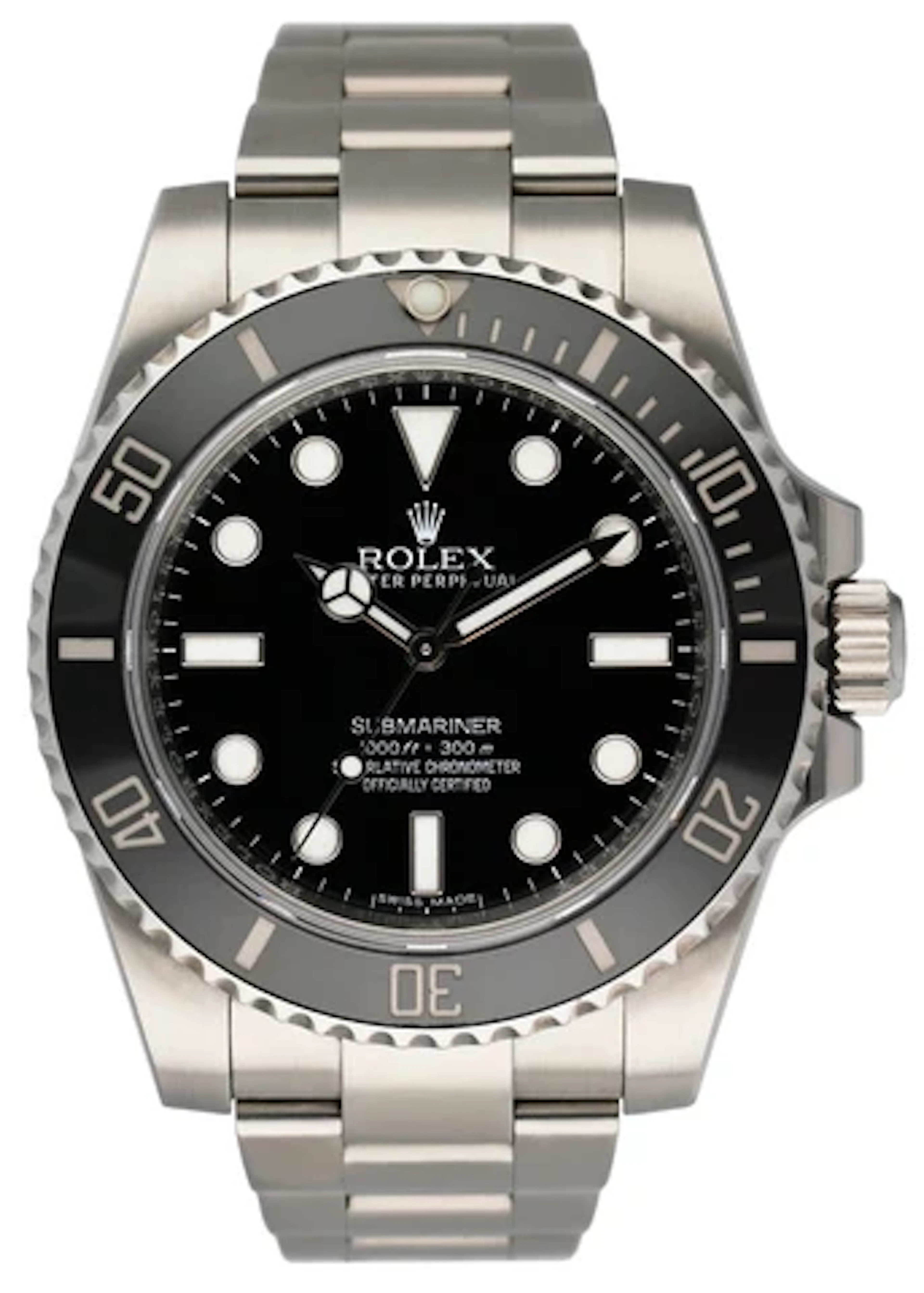 Rolex Submariner No Date 114060 Ceramic Bezel Mens Watch Box Papers