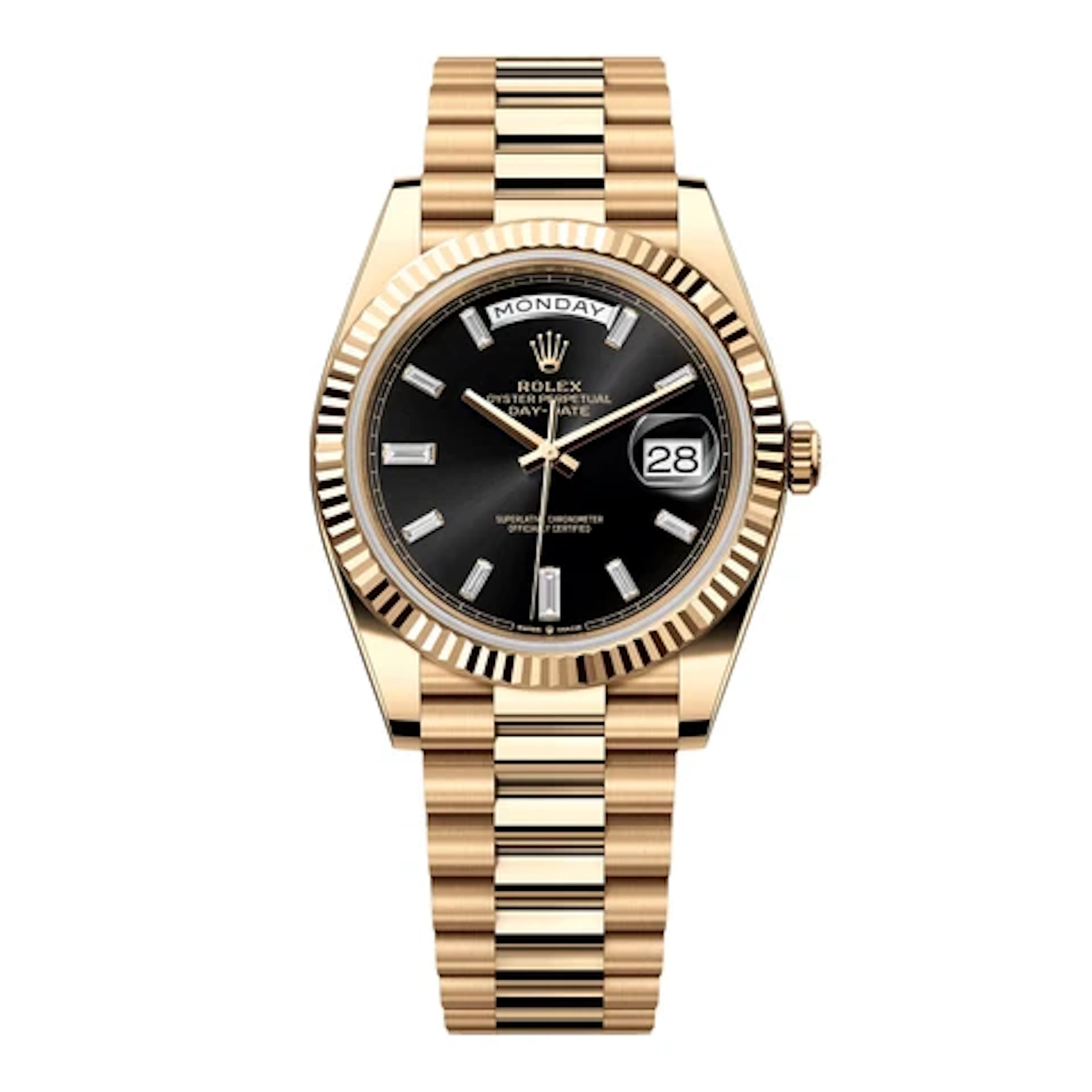 Rolex Day-Date 228238 Black Dial Mens Watch Box Papers