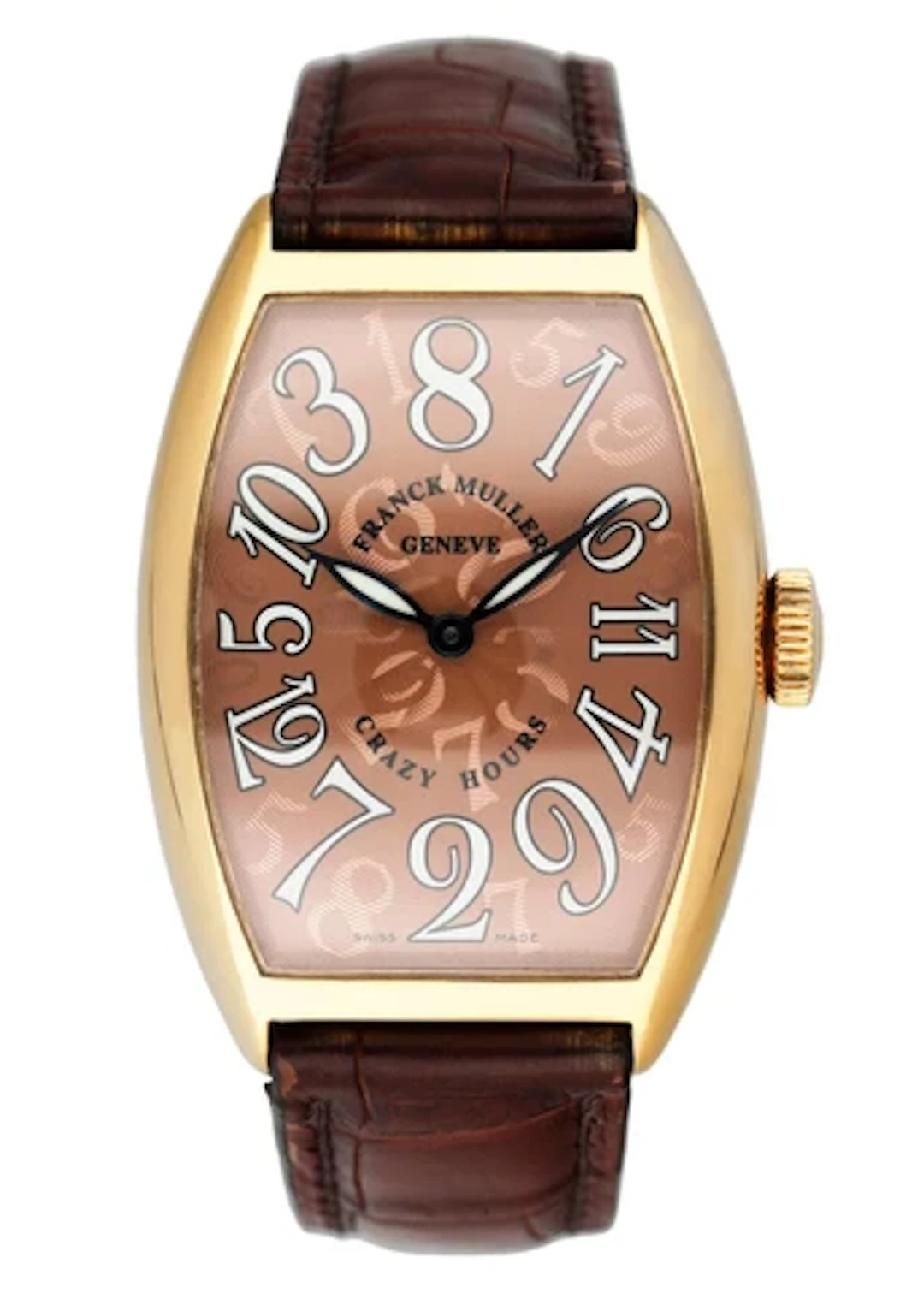 Franck Muller Crazy Hours Color 5850 CH Chocolate Dial Mens Watch