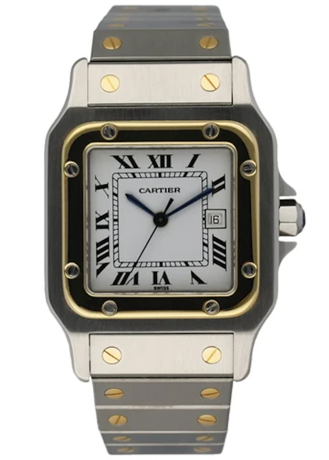 Cartier Santos Galbee Two Tone Ladies Watch