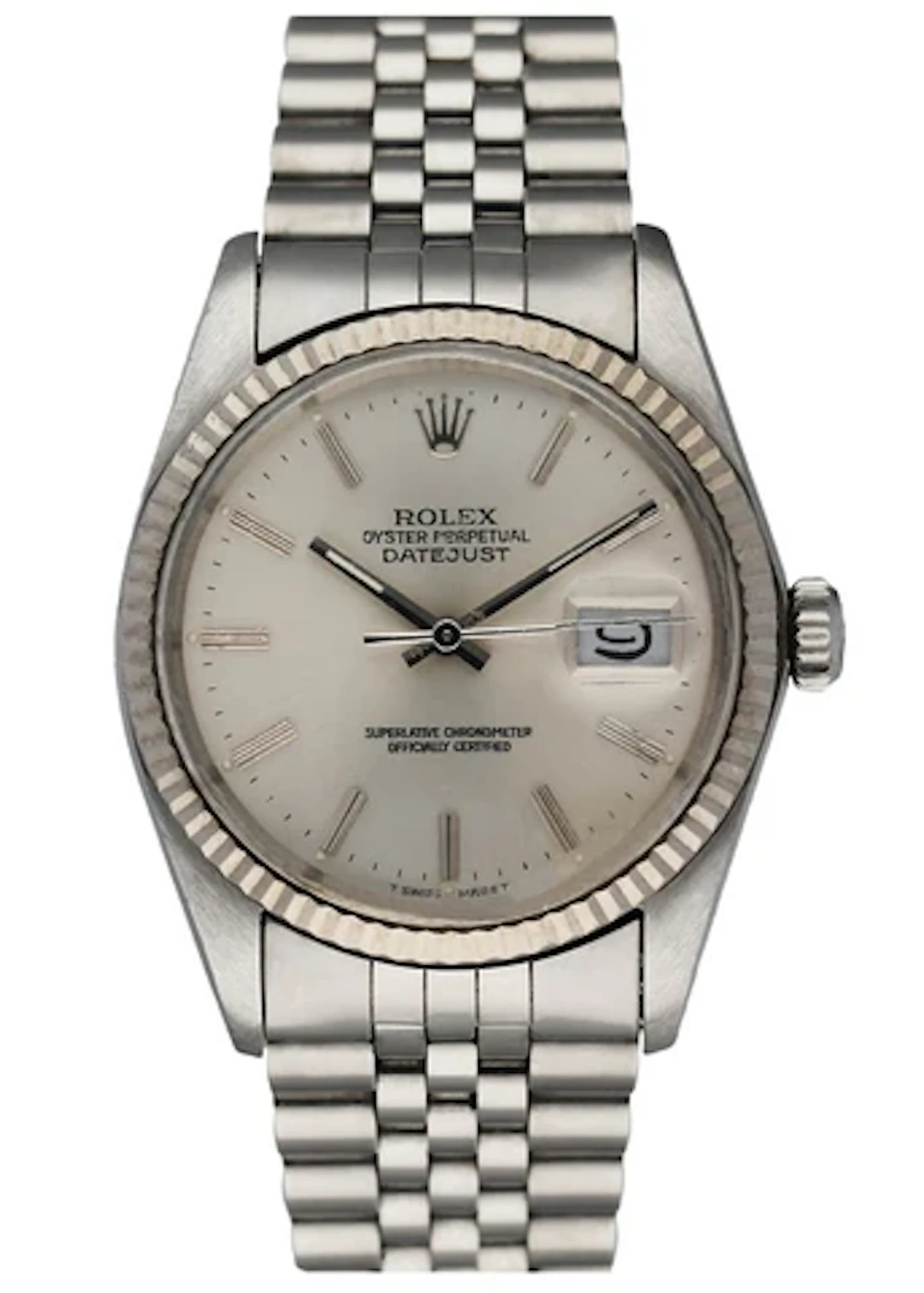 Rolex Datejust 16014 Silver Dial Mens Watch