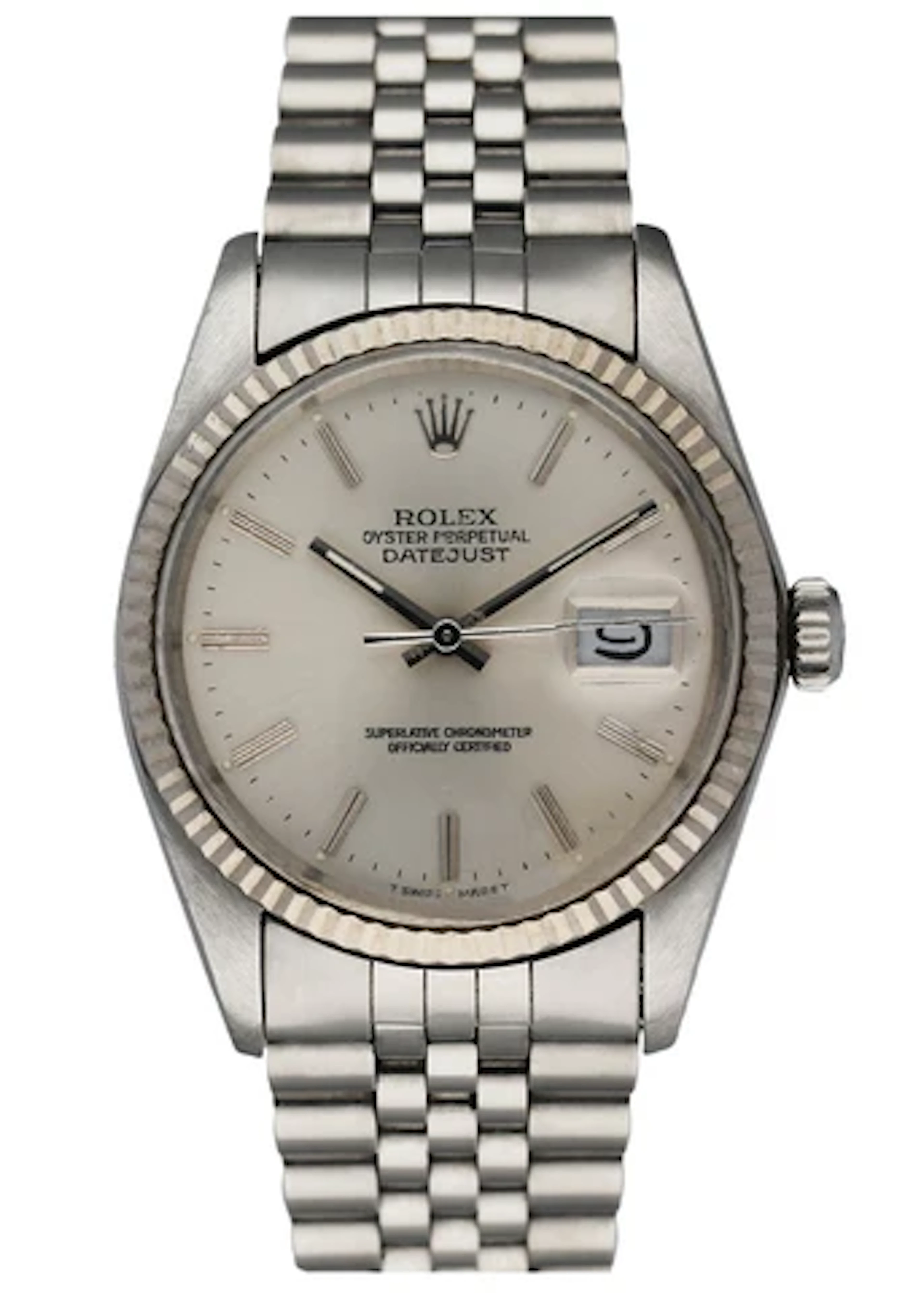 Rolex Datejust 16014 Silver Dial Mens Watch