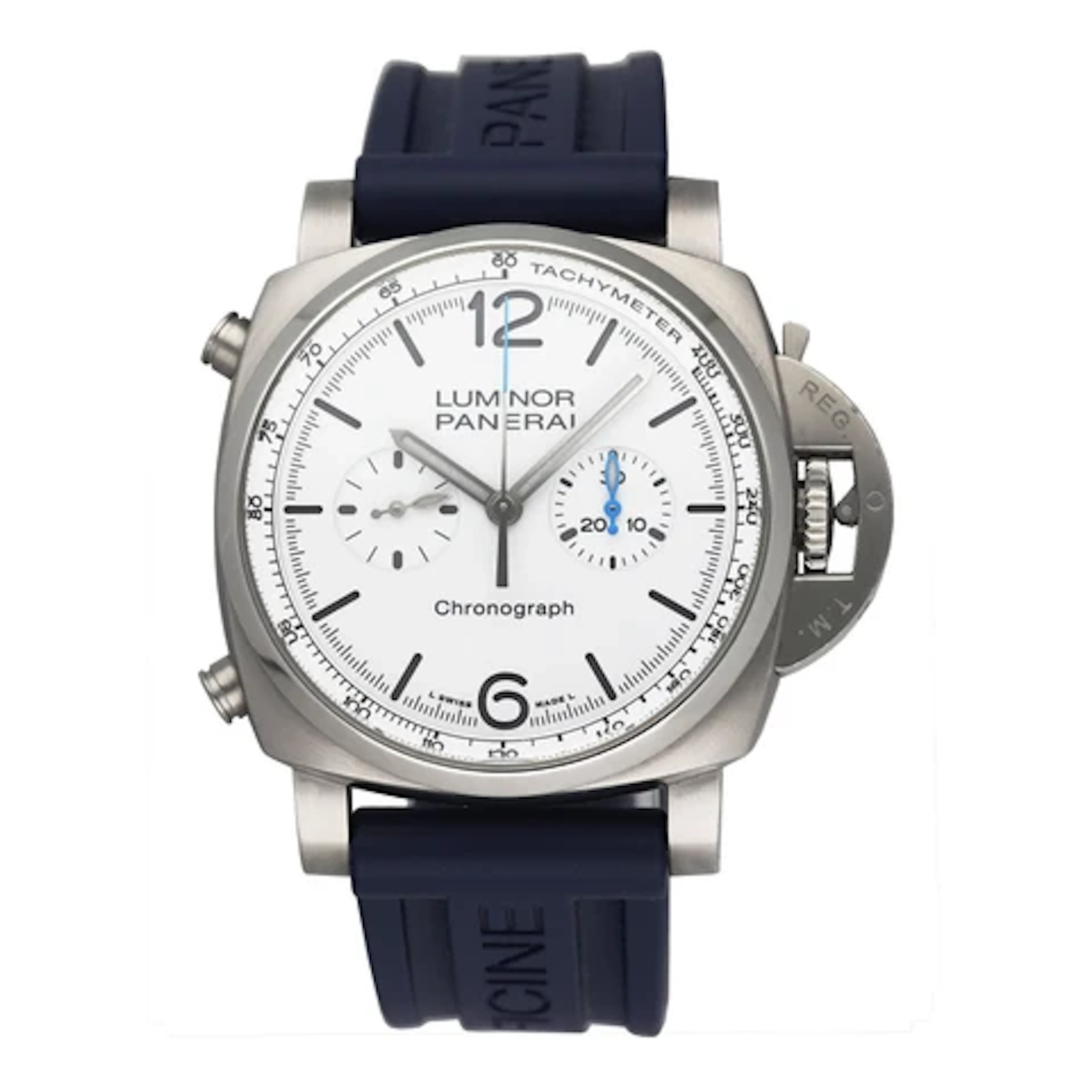 Panerai Luminor Chrono PAM01218 White Dial Mens Watch With Box
