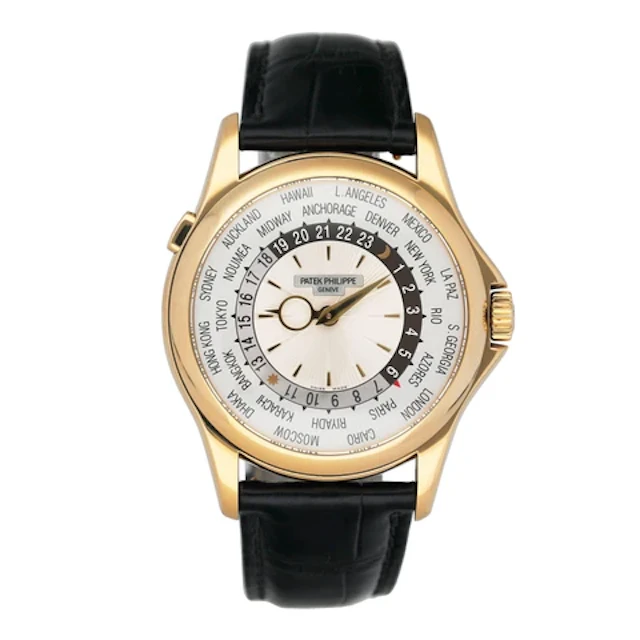Patek Philippe World Time 5130J 18K Yellow Gold Mens Watch