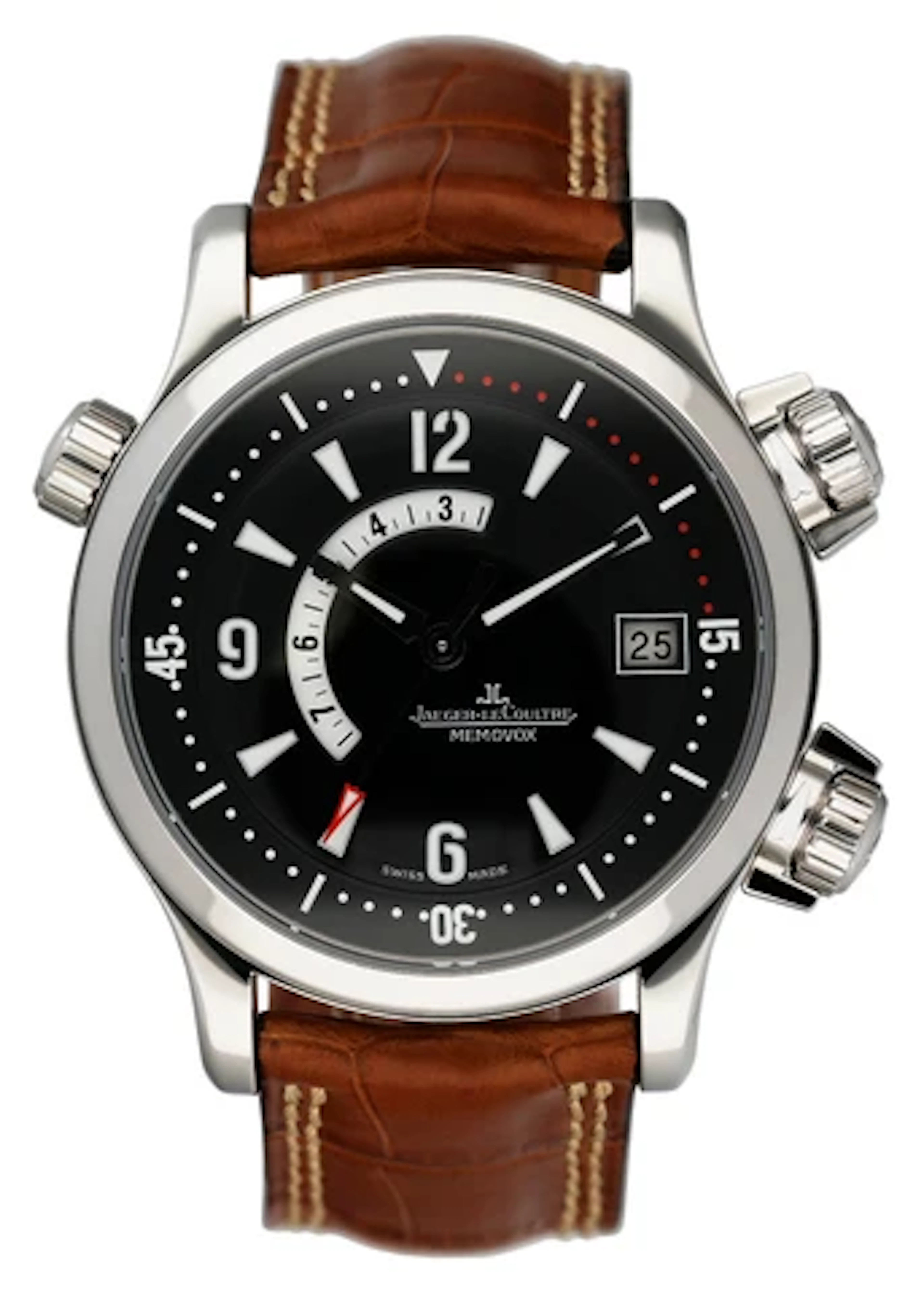 Jaeger-LeCoultre Master Compressor Memovox 146.8.97 Mens Watch Box Papers