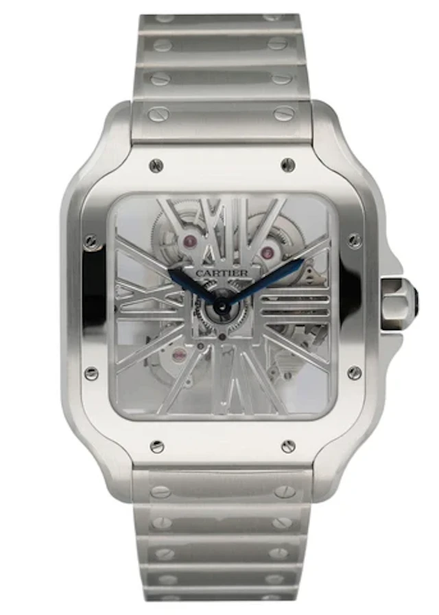Cartier Santos Skeleton WHSA0015 Large Mens Watch Box & Papers