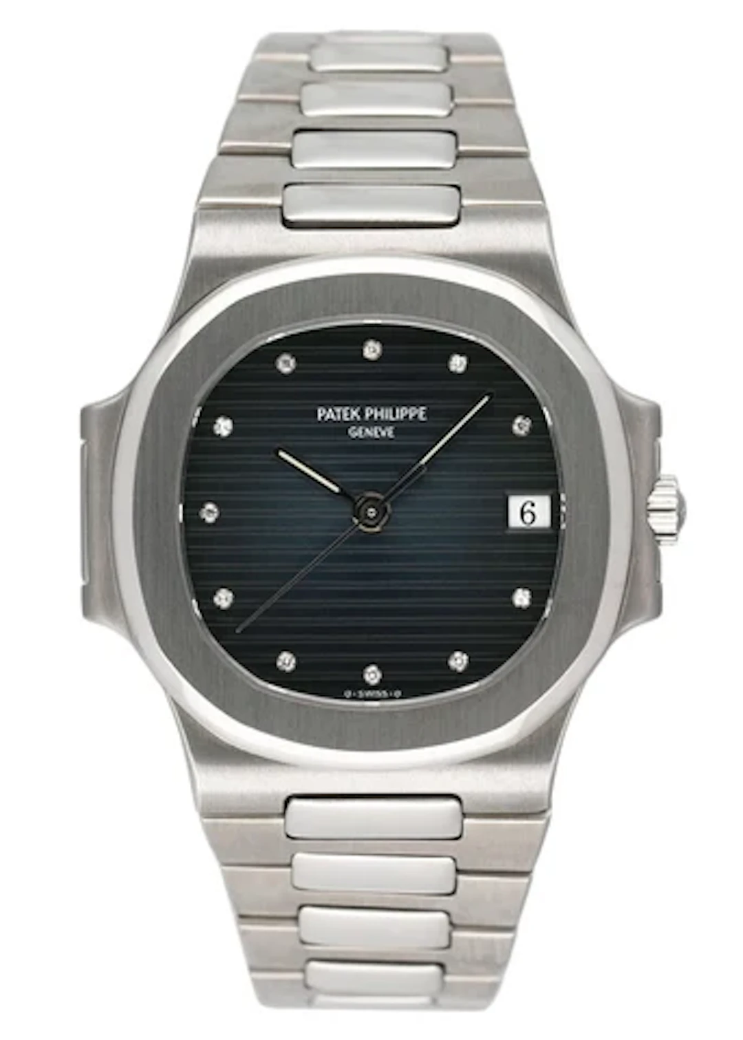 Patek Philippe Nautilus 3800/1A Diamond Blue Dial Mens Watch With Archives