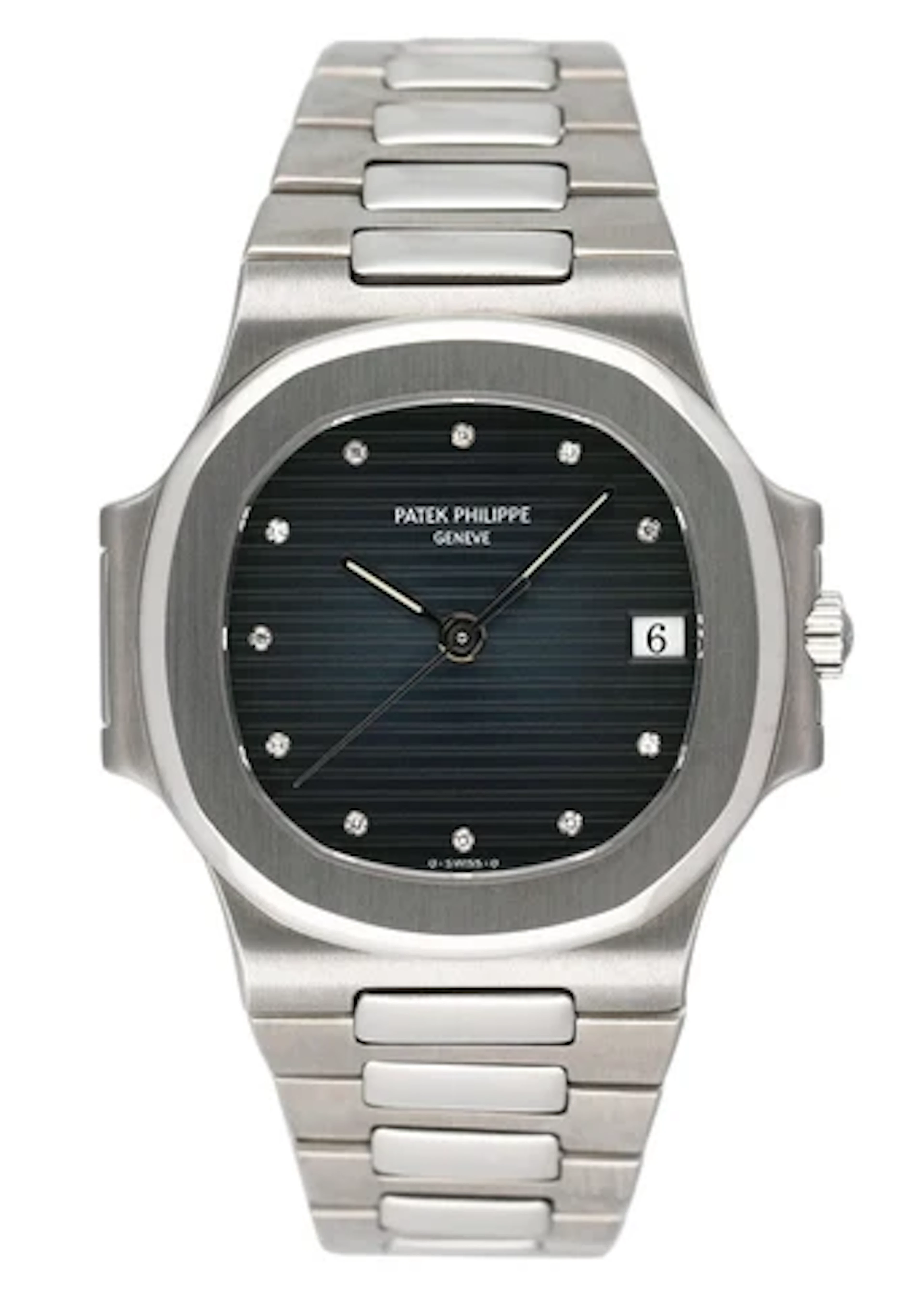 Patek Philippe Nautilus 3800/1A Diamond Blue Dial Mens Watch With Archives