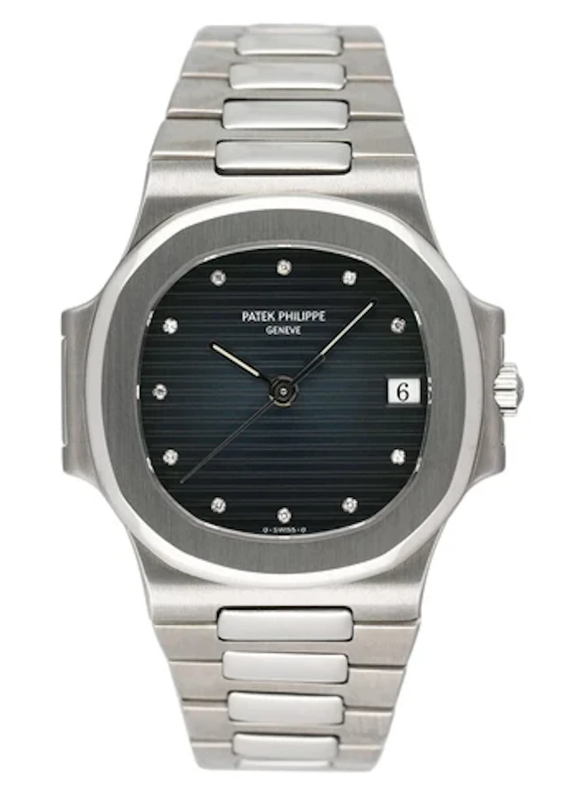 Patek Philippe Nautilus 3800/1A Diamond Blue Dial Mens Watch With Archives
