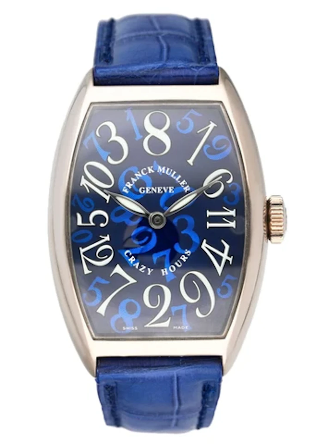 Franck Muller Crazy Hours 5850 CH Blue Dial Mens Watch