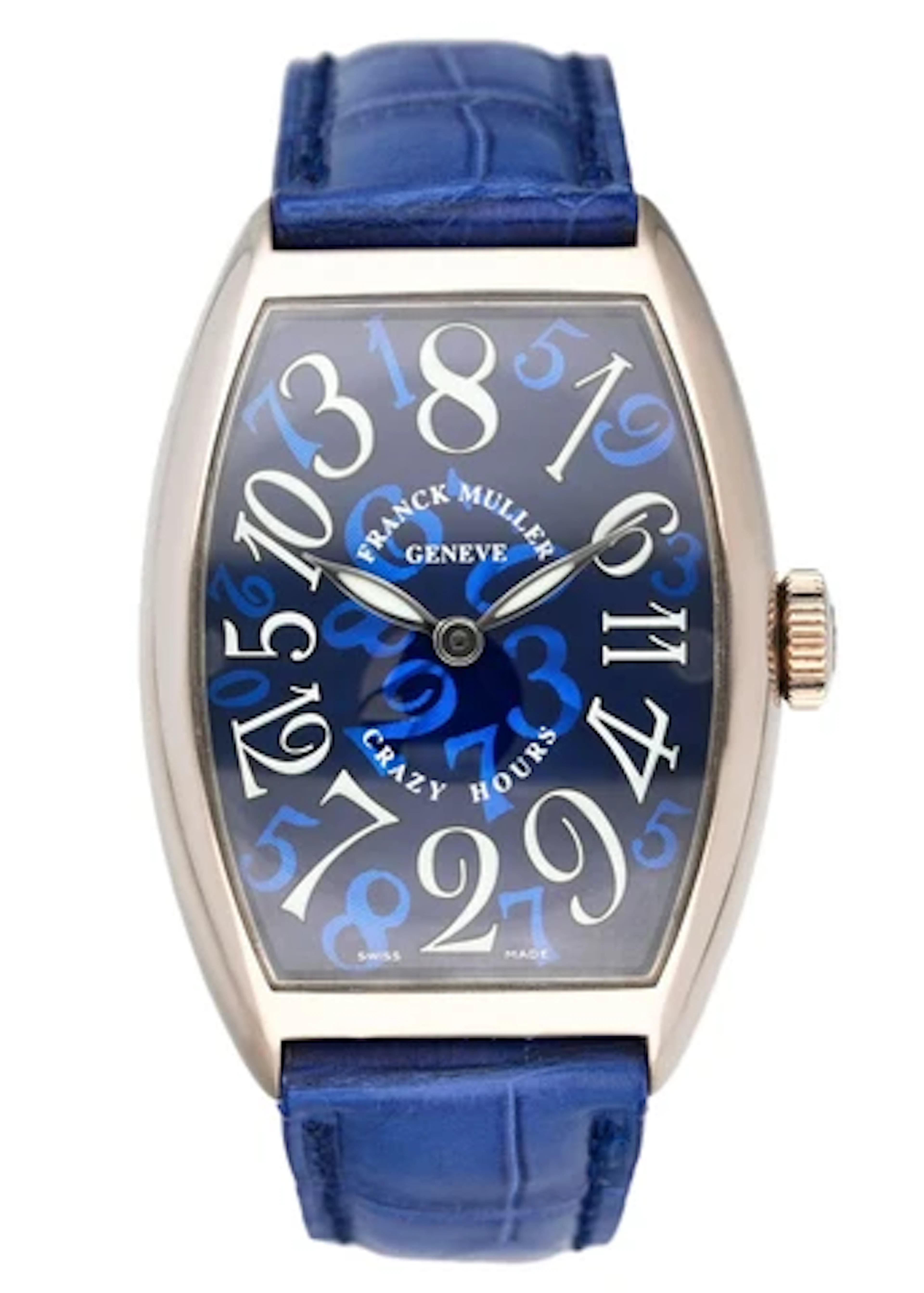 Franck Muller Crazy Hours 5850 CH Blue Dial Mens Watch