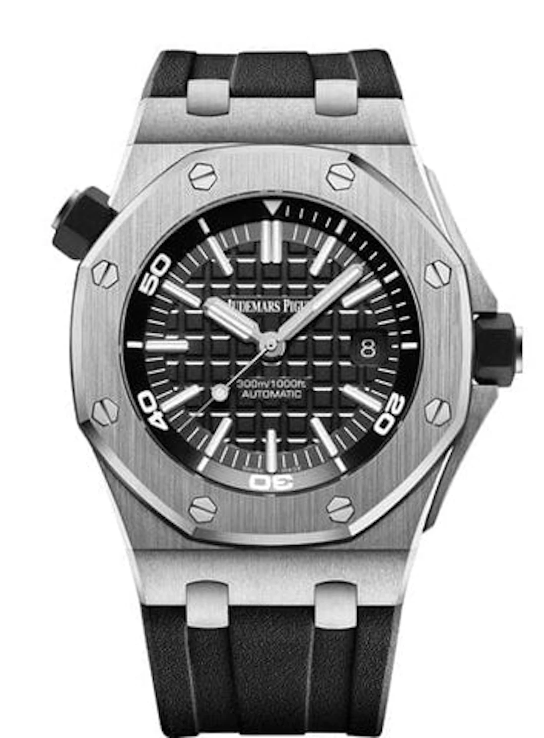 Audemars Piguet Royal Oak Offshore Diver 15710ST Black Dial Mens Watch