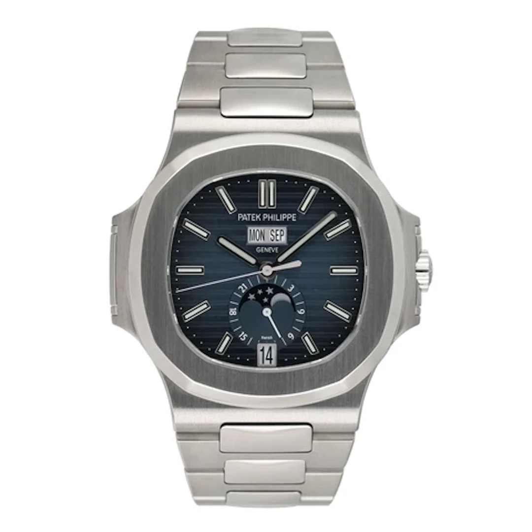 Patek Philippe Nautilus 5726 Annual Calendar Blue Dial Mens Watch Box Papers