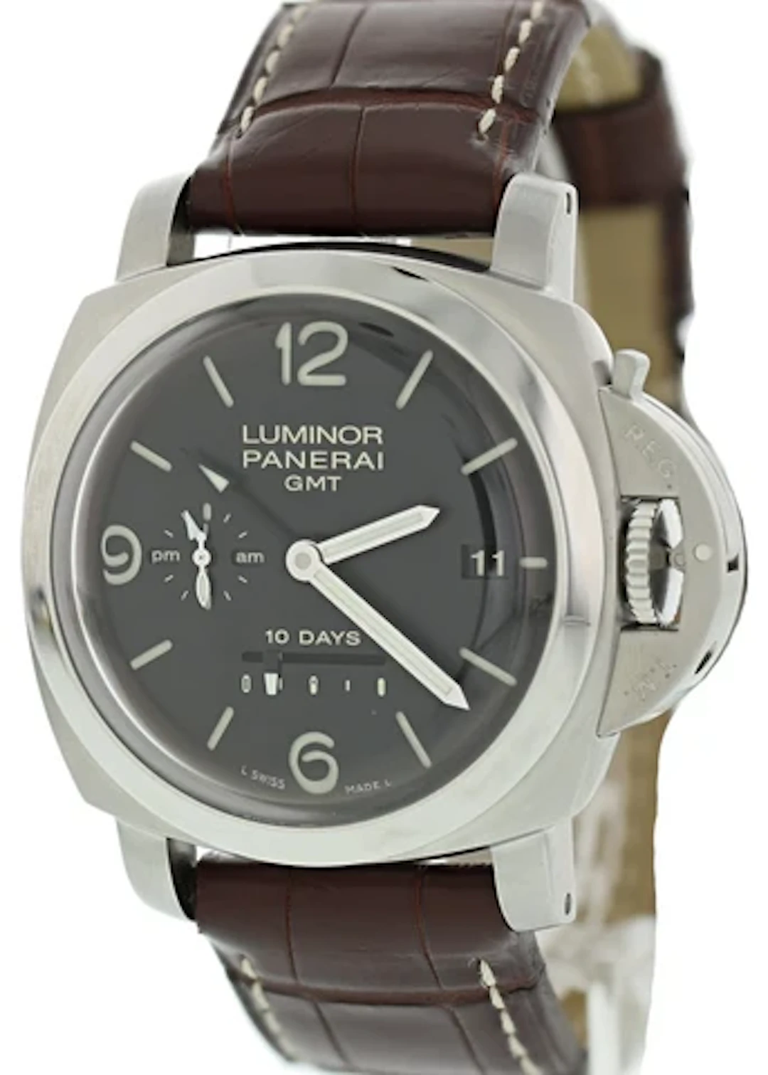 Panerai Luminor 1950 Acciaio PAM270 10 Days GMT Mens Watch