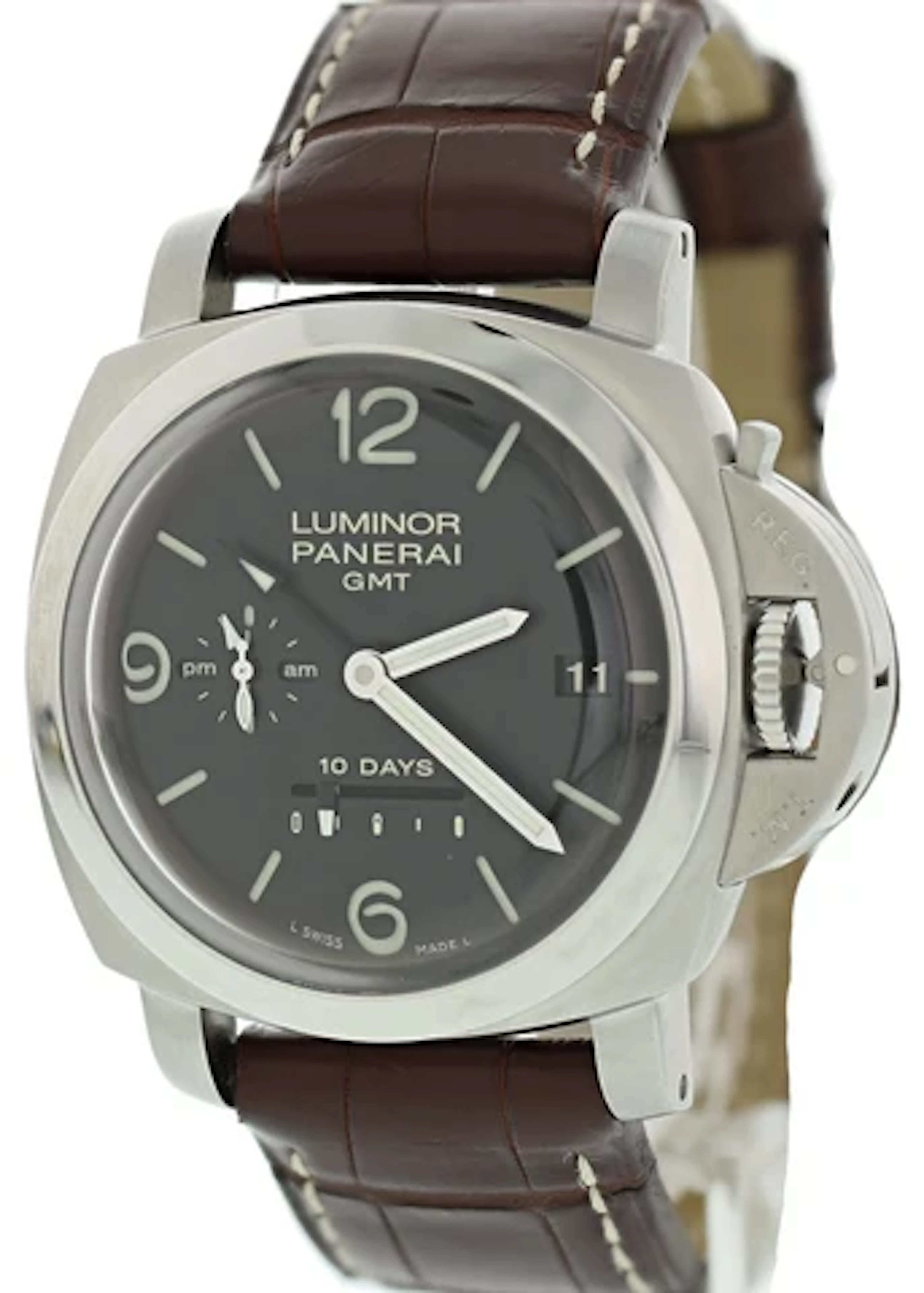 Panerai Luminor 1950 Acciaio PAM270 10 Days GMT Mens Watch
