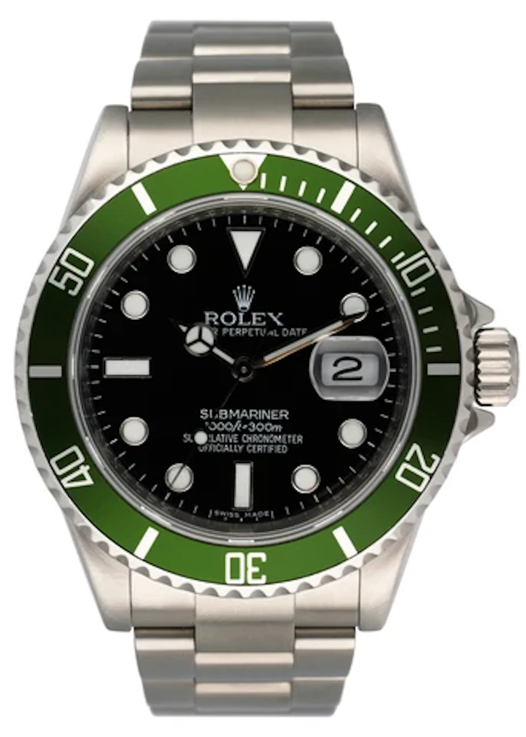 Rolex Submariner 16610LV Kermit Bezel Mens Watch