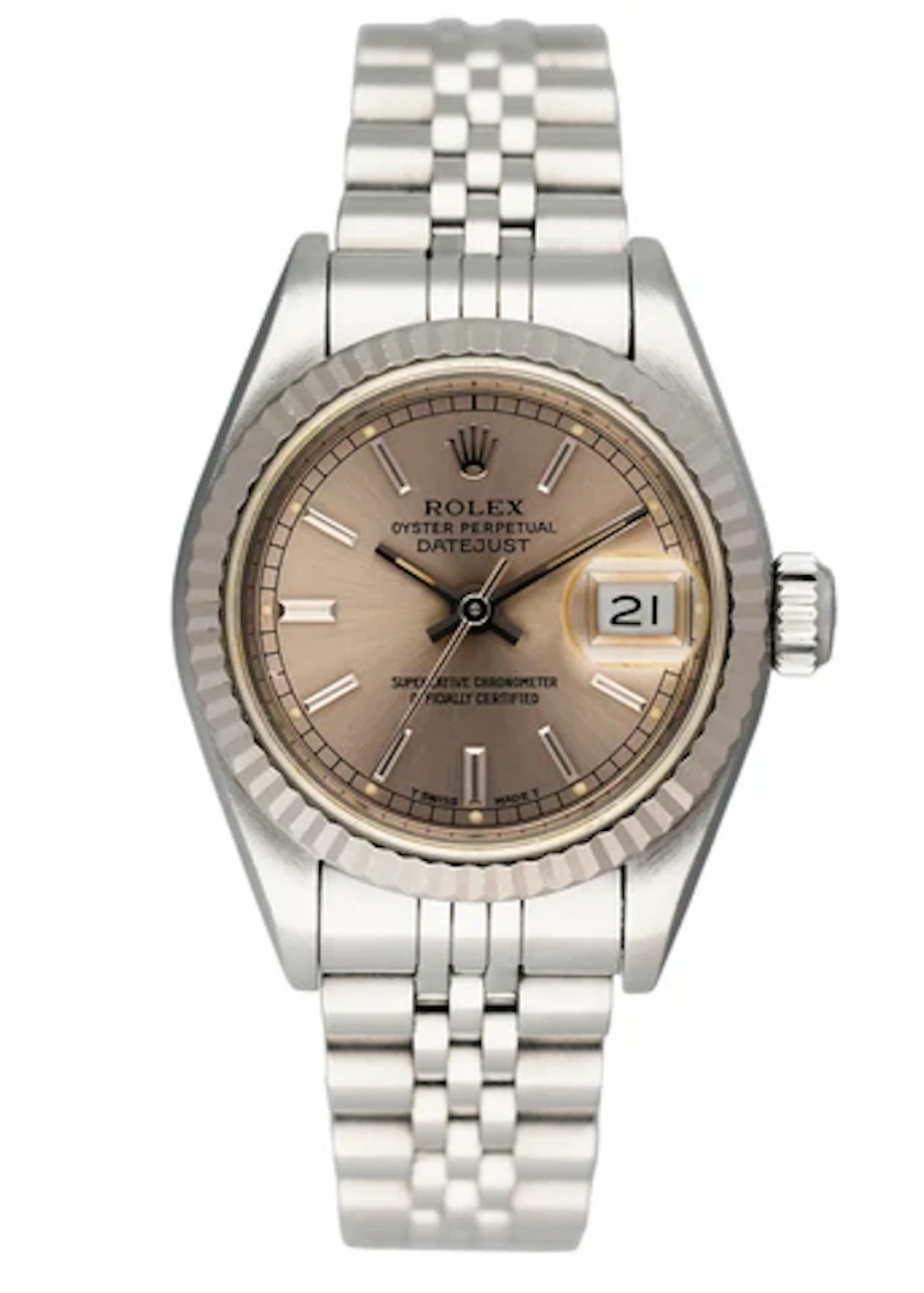 Rolex Datejust 69174 Sliver Dial Ladies Watch Box & Papers