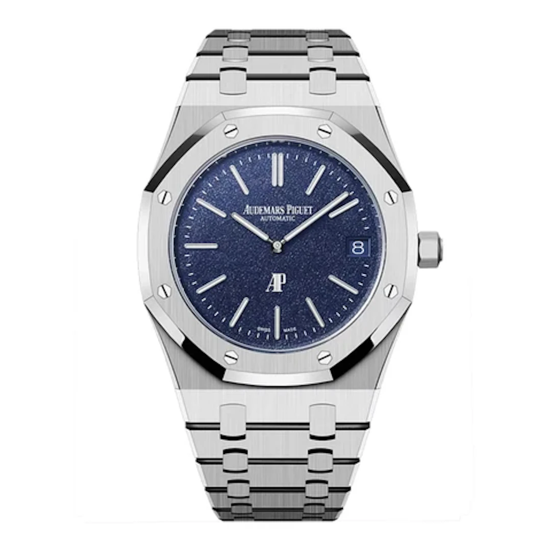 Audemars Piguet Royal Oak 16202BC Blue Dial Mens Watch Box Papers