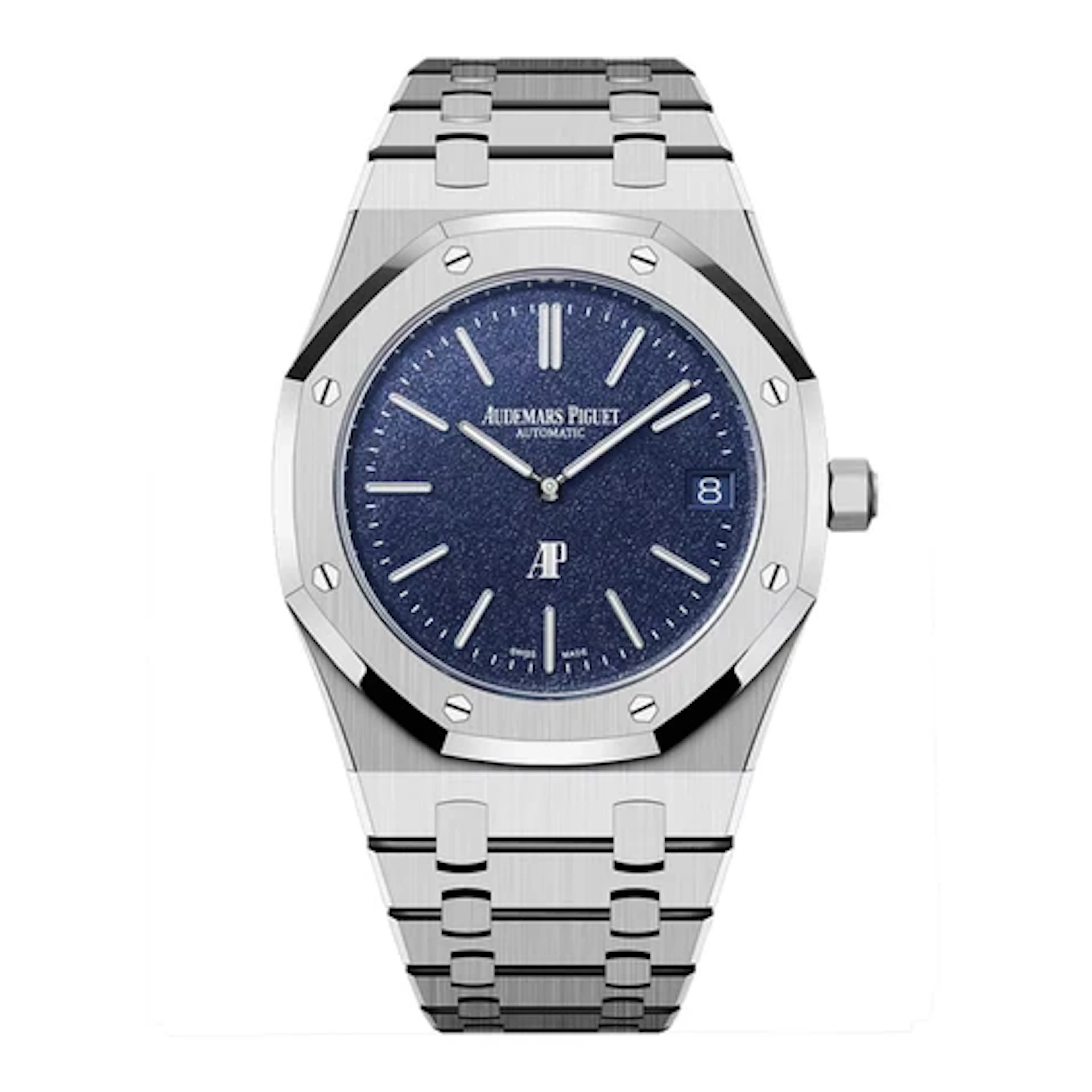 Audemars Piguet Royal Oak 16202BC Blue Dial Mens Watch Box Papers