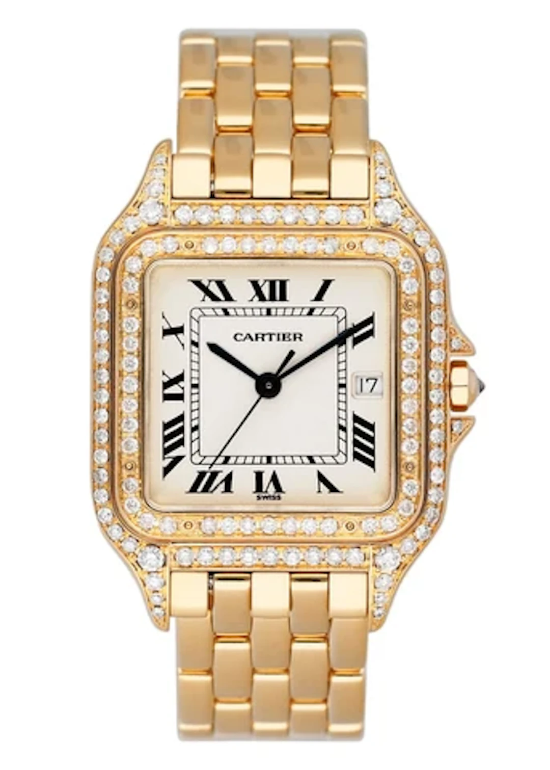 Cartier Panthere Large W25014B9 Diamond Mens Watch