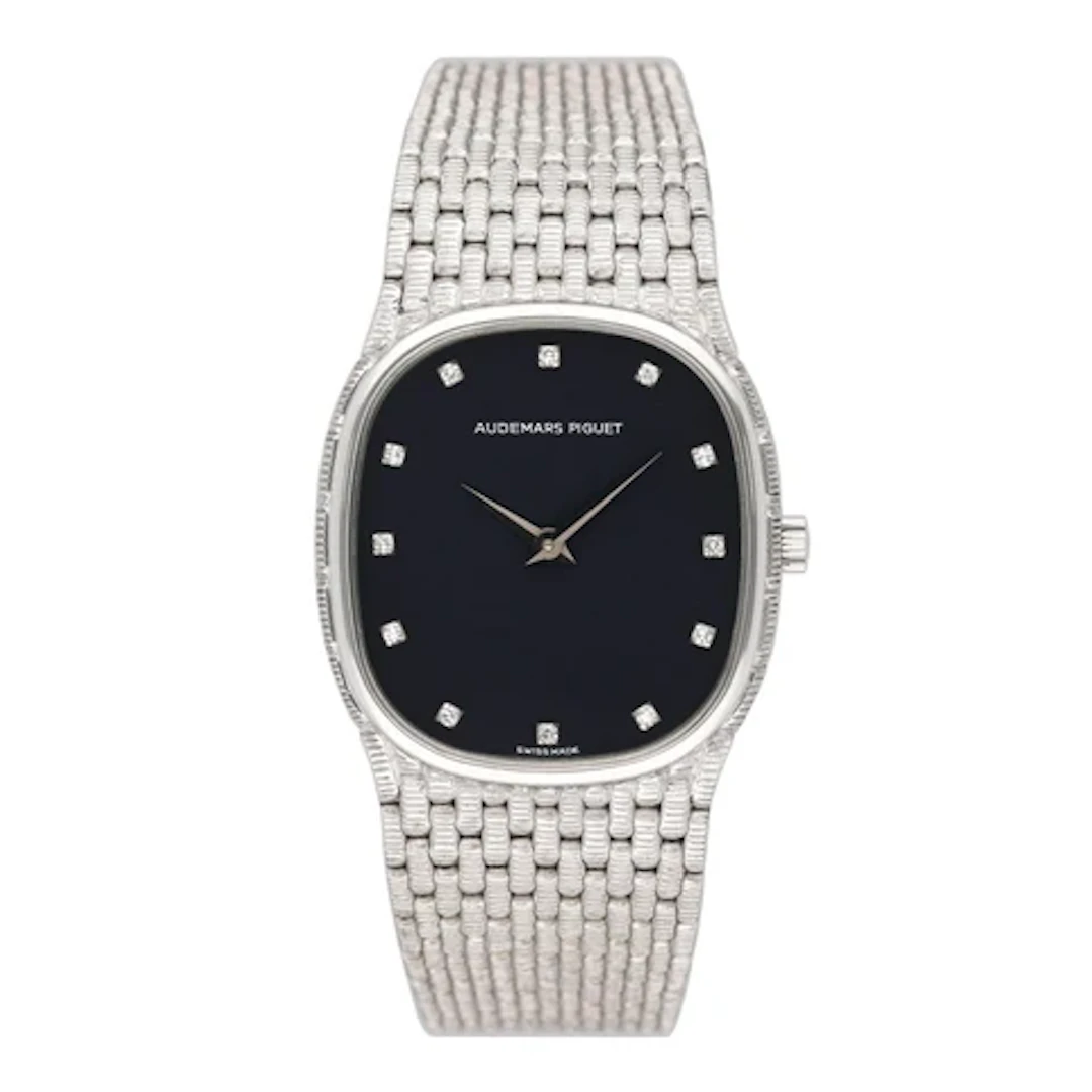 Audemars Piguet Diamond Black Dial 18K White Gold Ladies Watch