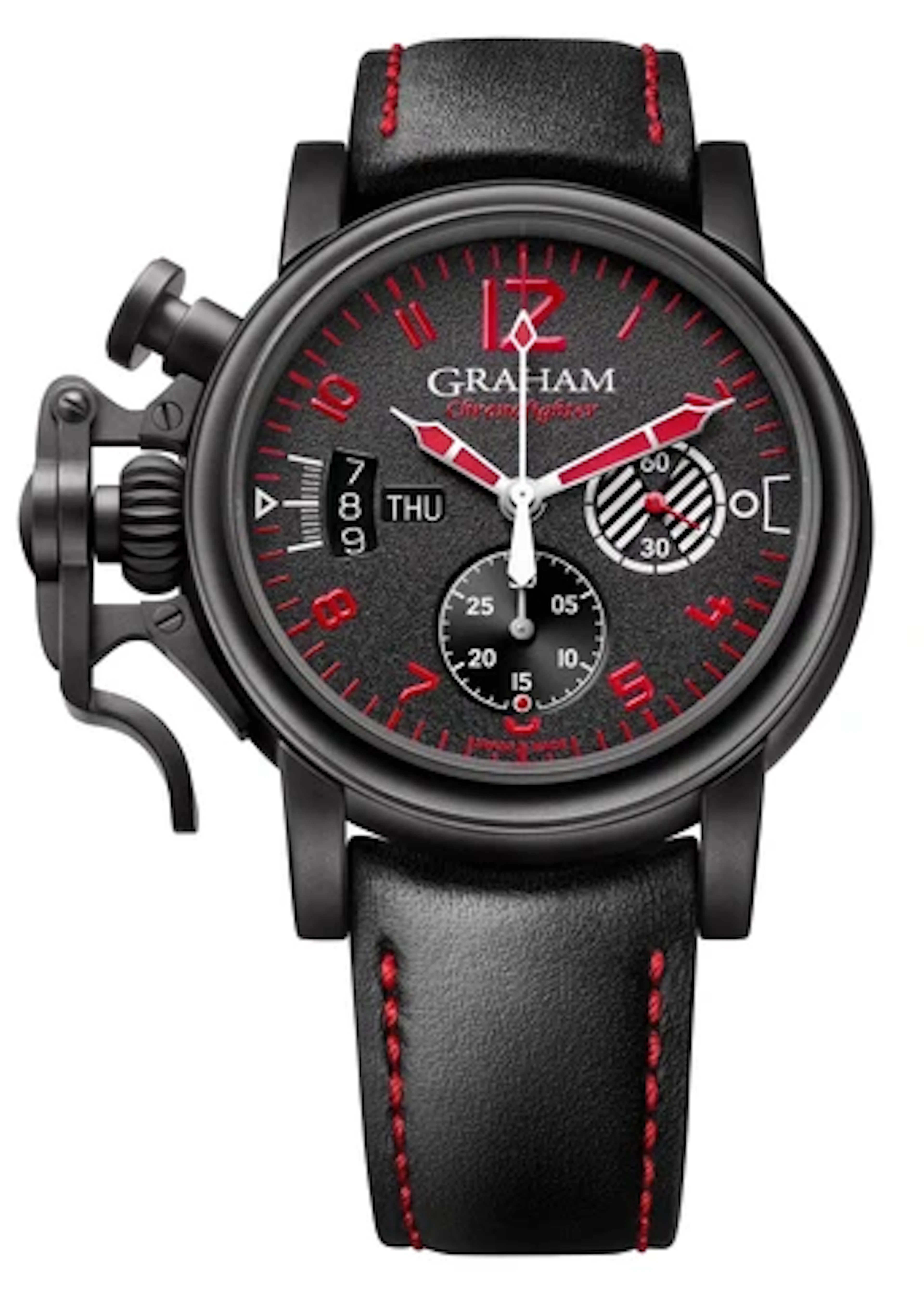 New Graham Chronofighter Vintage Aviator "DLC Red Limited Edition"