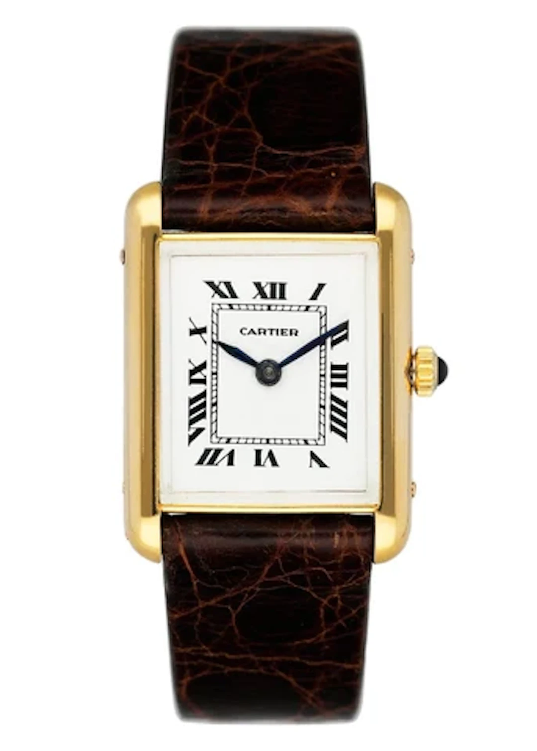 Cartier Tank 13433 Patek Movement Yellow Gold Ladies Watch