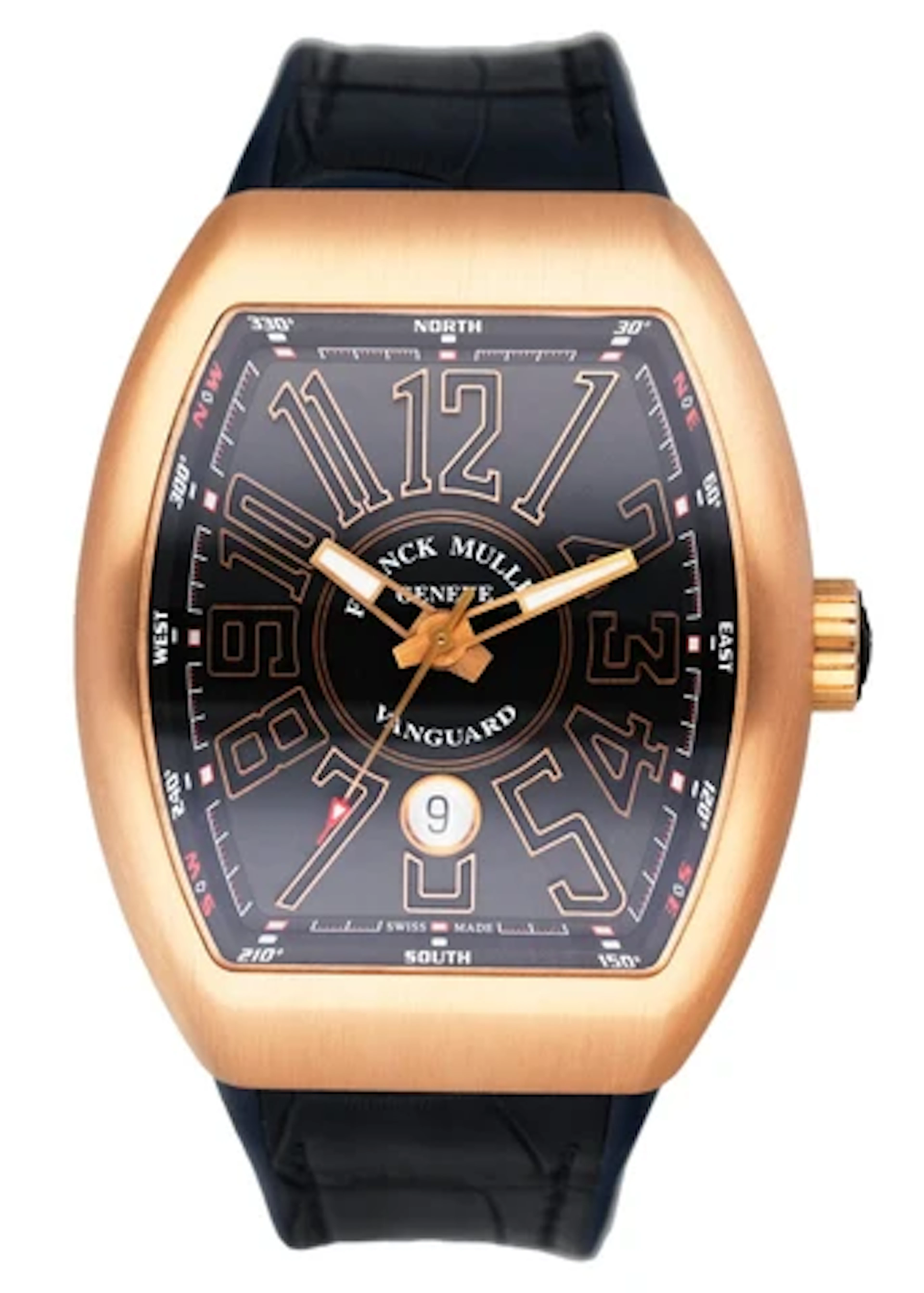 Franck Muller Vanguard V 45 SC DT Black Dial Mens Watch With Papers
