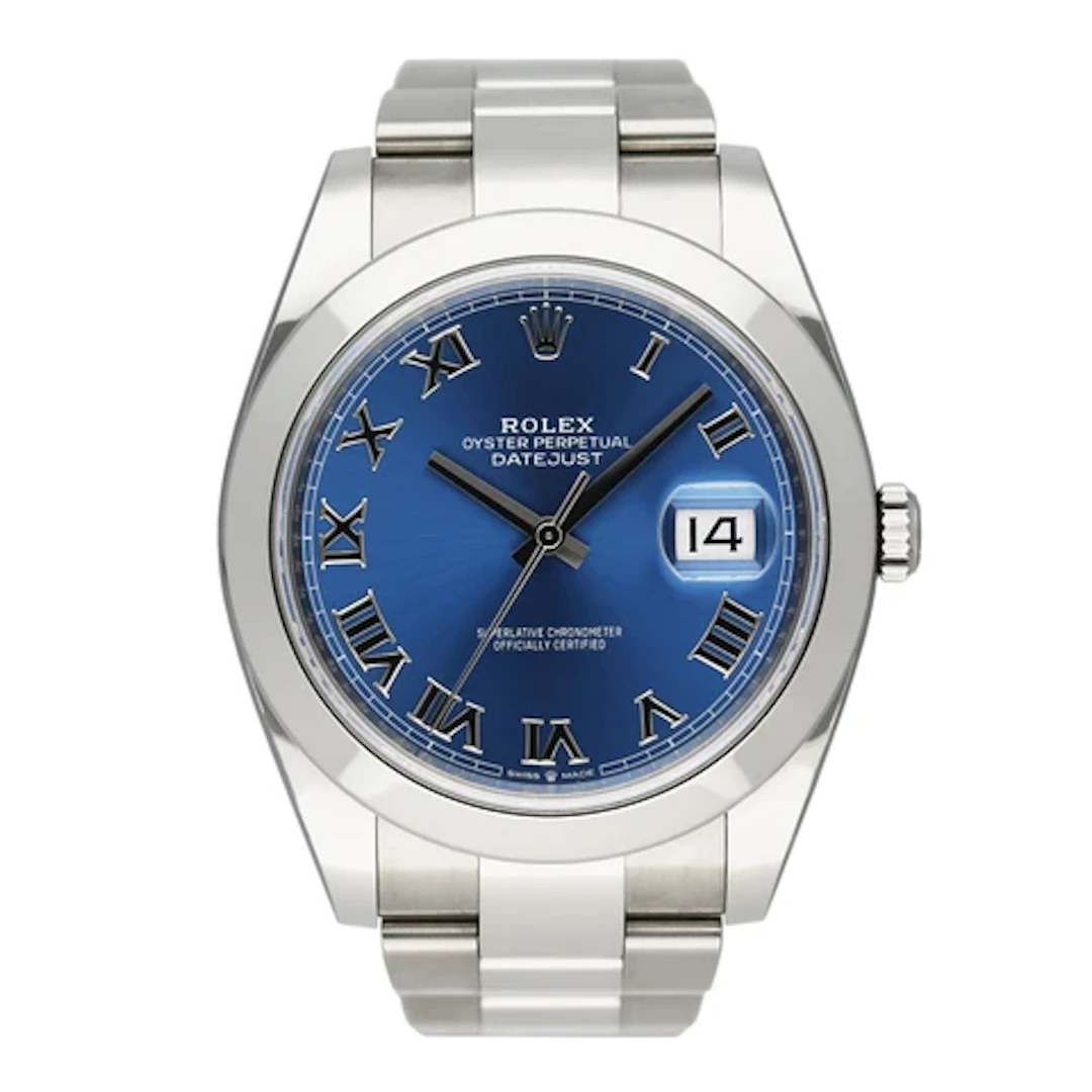 Rolex Datejust 41 126300 Blue Dial Steel Mens Watch Box Papers
