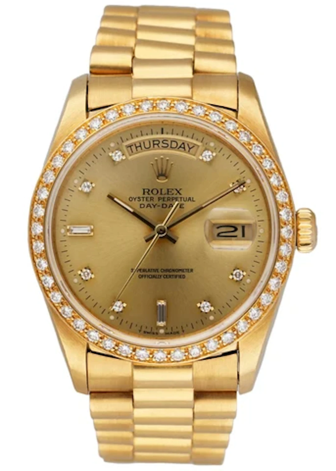 Rolex Day-Date President 18048 Diamond Mens Watch