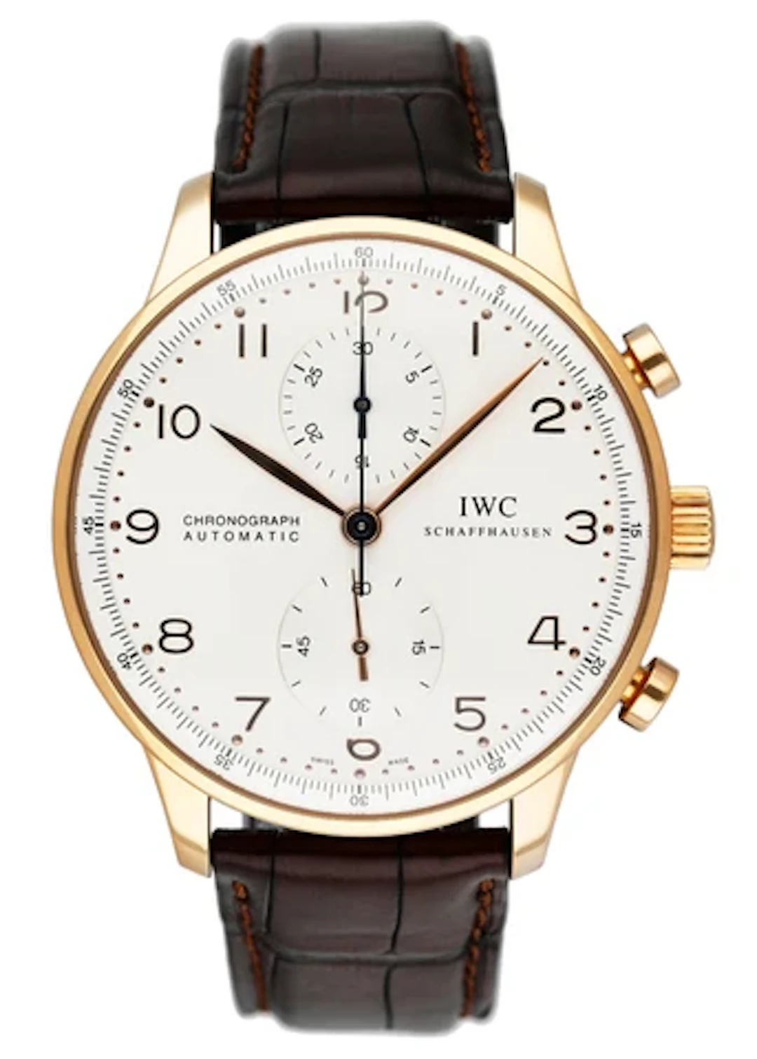 IWC Portugieser IW371402 18K Yellow Gold Mens Watch Box Papers