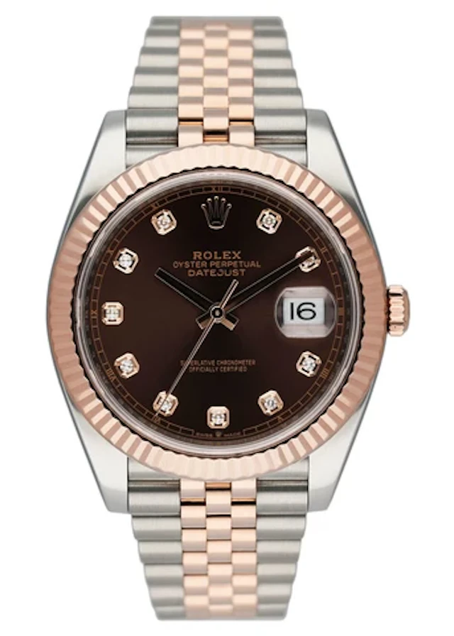 Rolex Datejust 41 126331 Chocolate Diamond Dial Mens Watch Box Papers