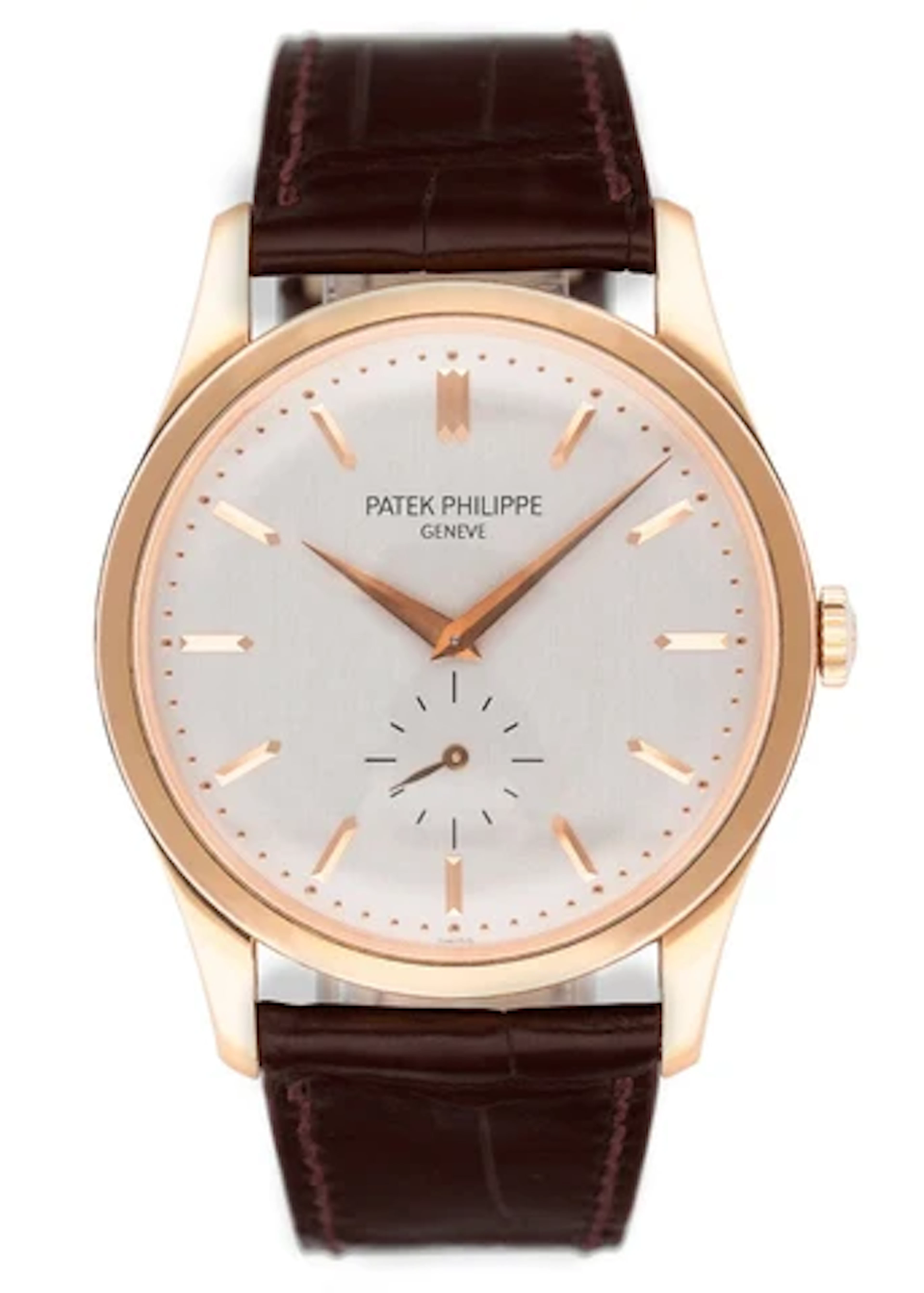 Patek Philippe Calatrava 5196R 18K Rose Gold Mens Watch