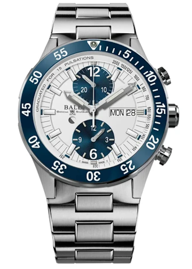 Ball Roadmaster Rescue Chronograph 42mm White Dial Mens Watch Box Papers