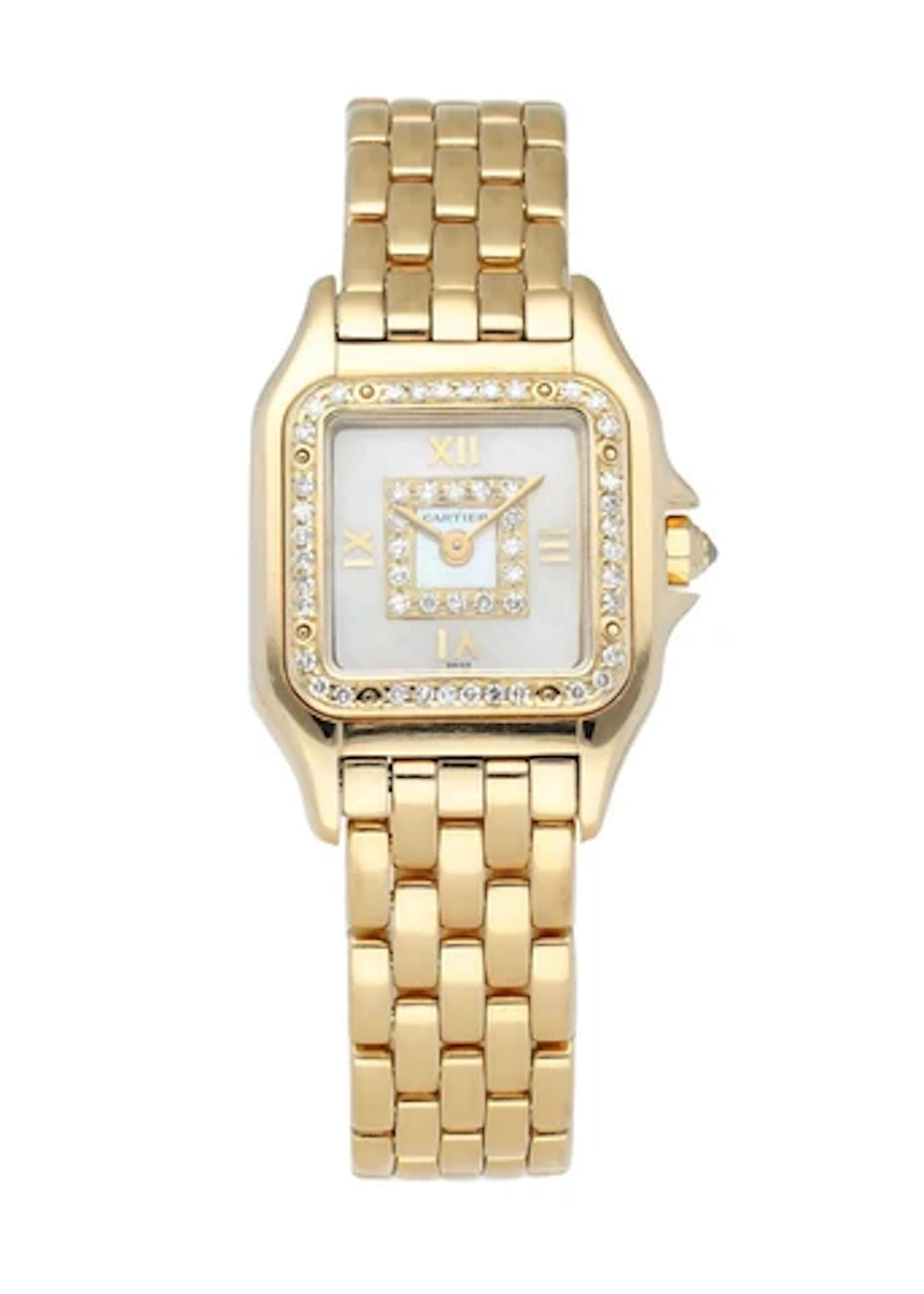 Cartier Panthere 18K Yellow Gold & Diamond dial Ladies Watch
